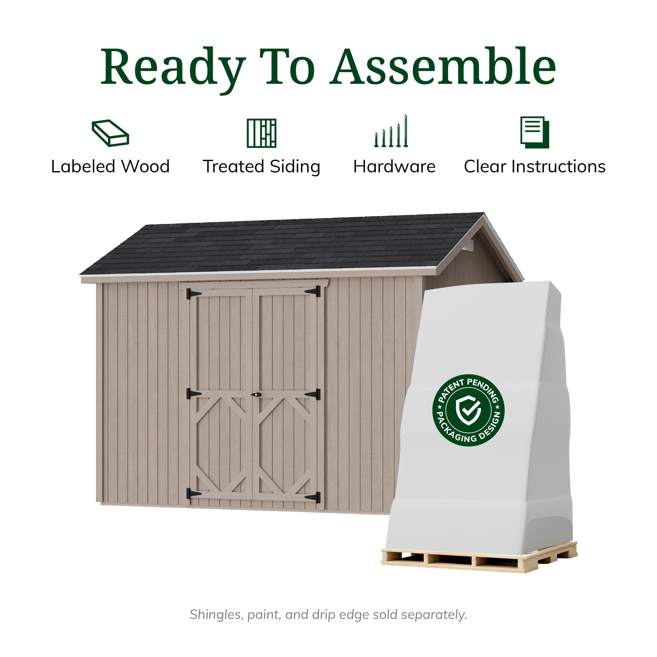 Classic Gable Shed with Side Entry