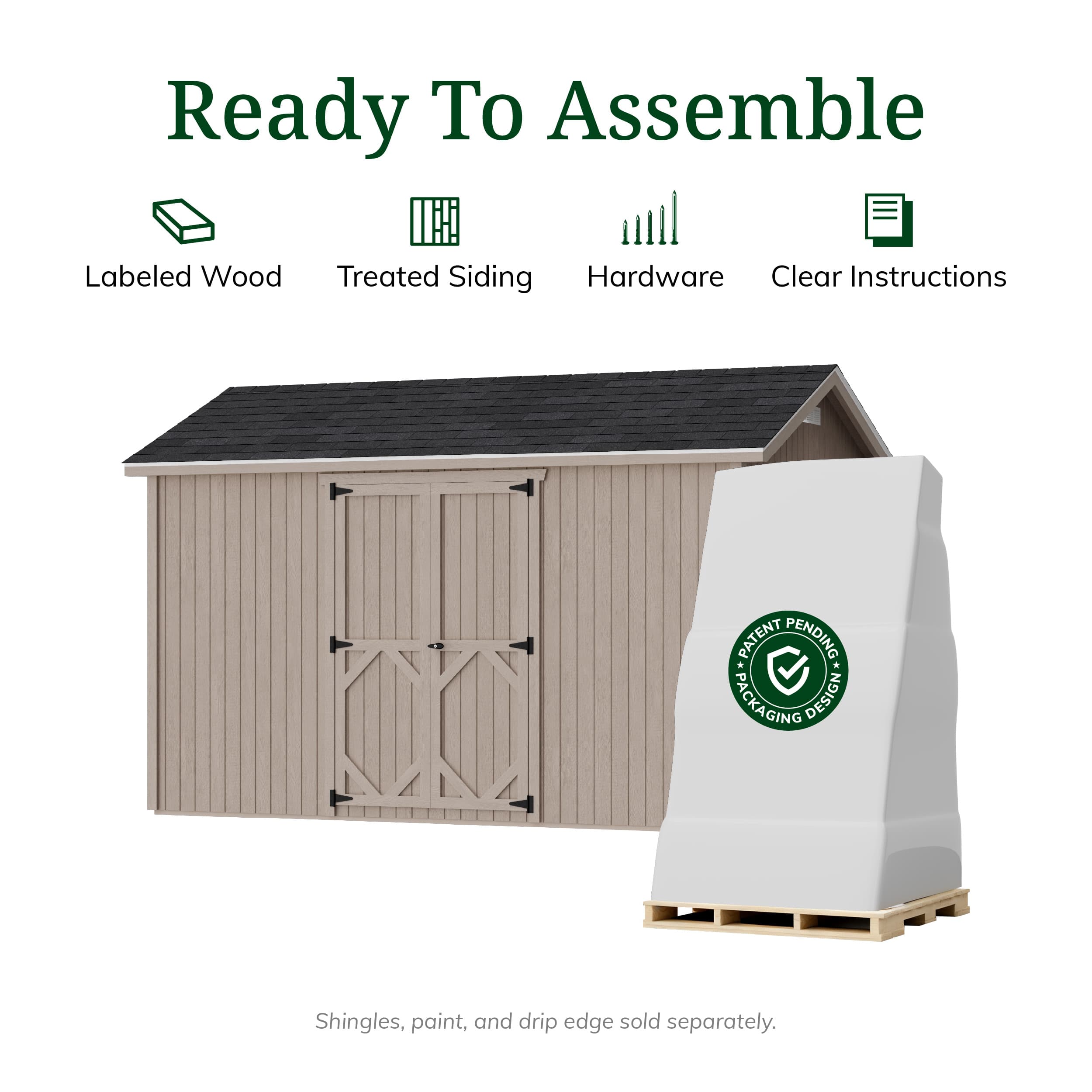 Classic Gable Shed with Side Entry