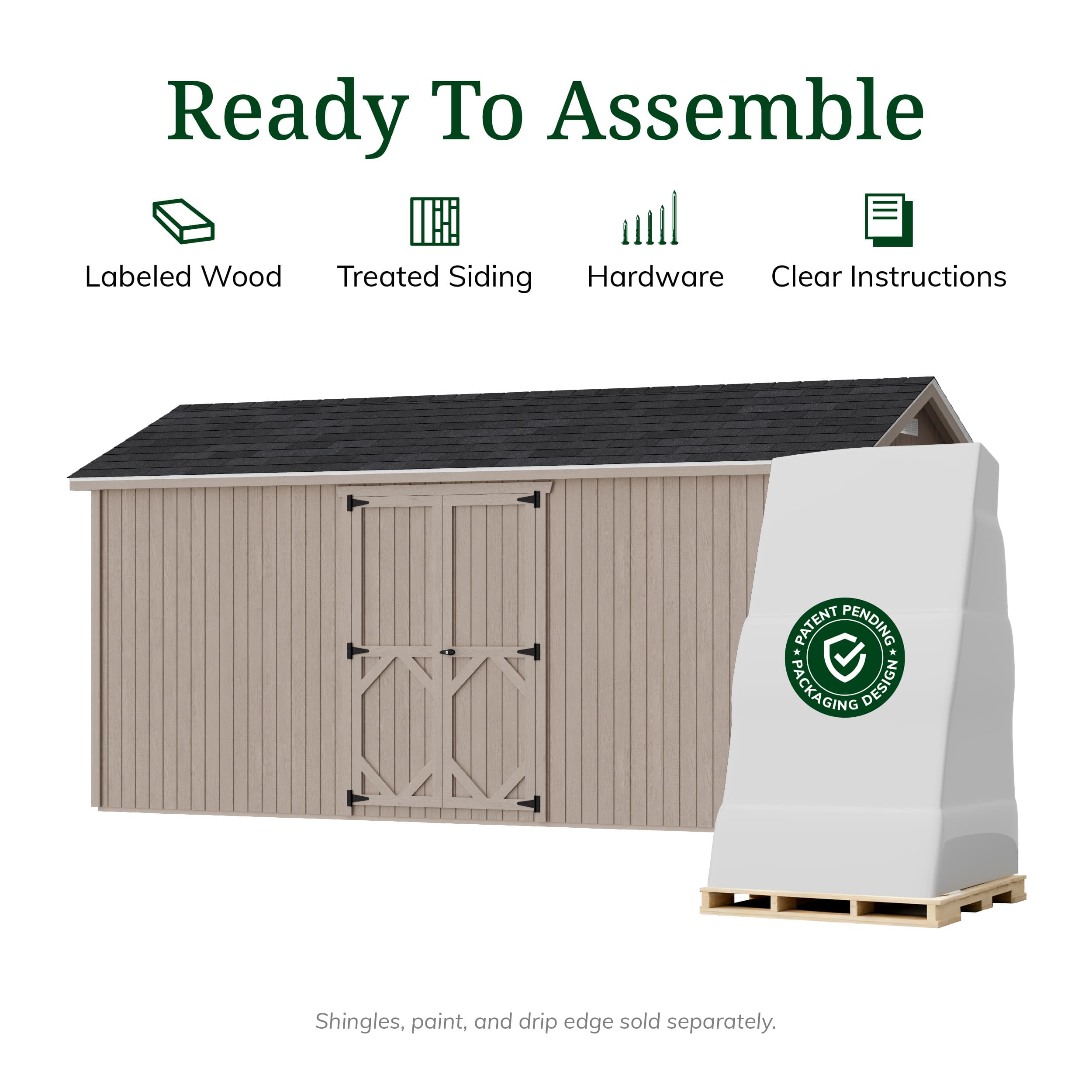 Classic Gable Shed with Side Entry