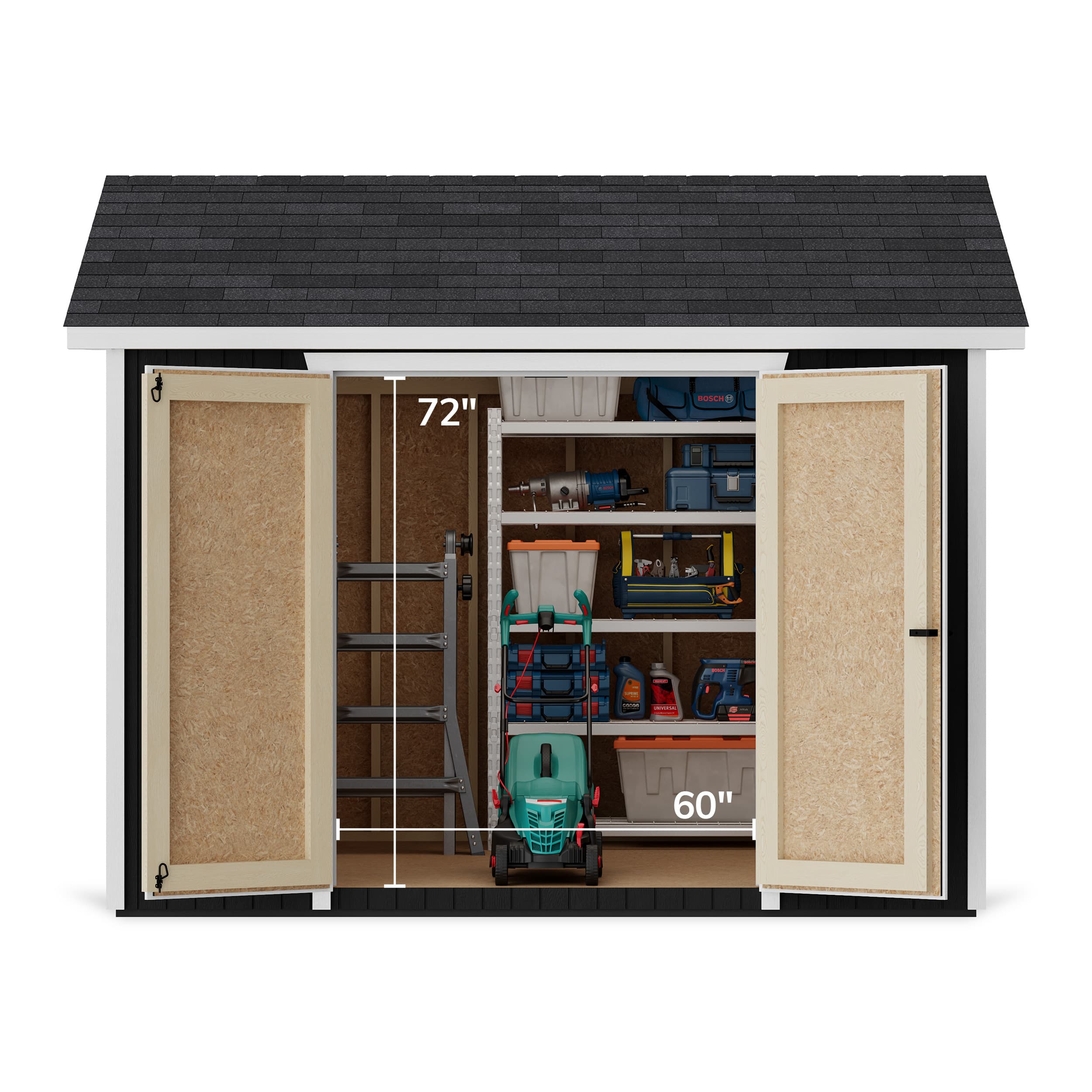 Classic Gable Shed with Side Entry