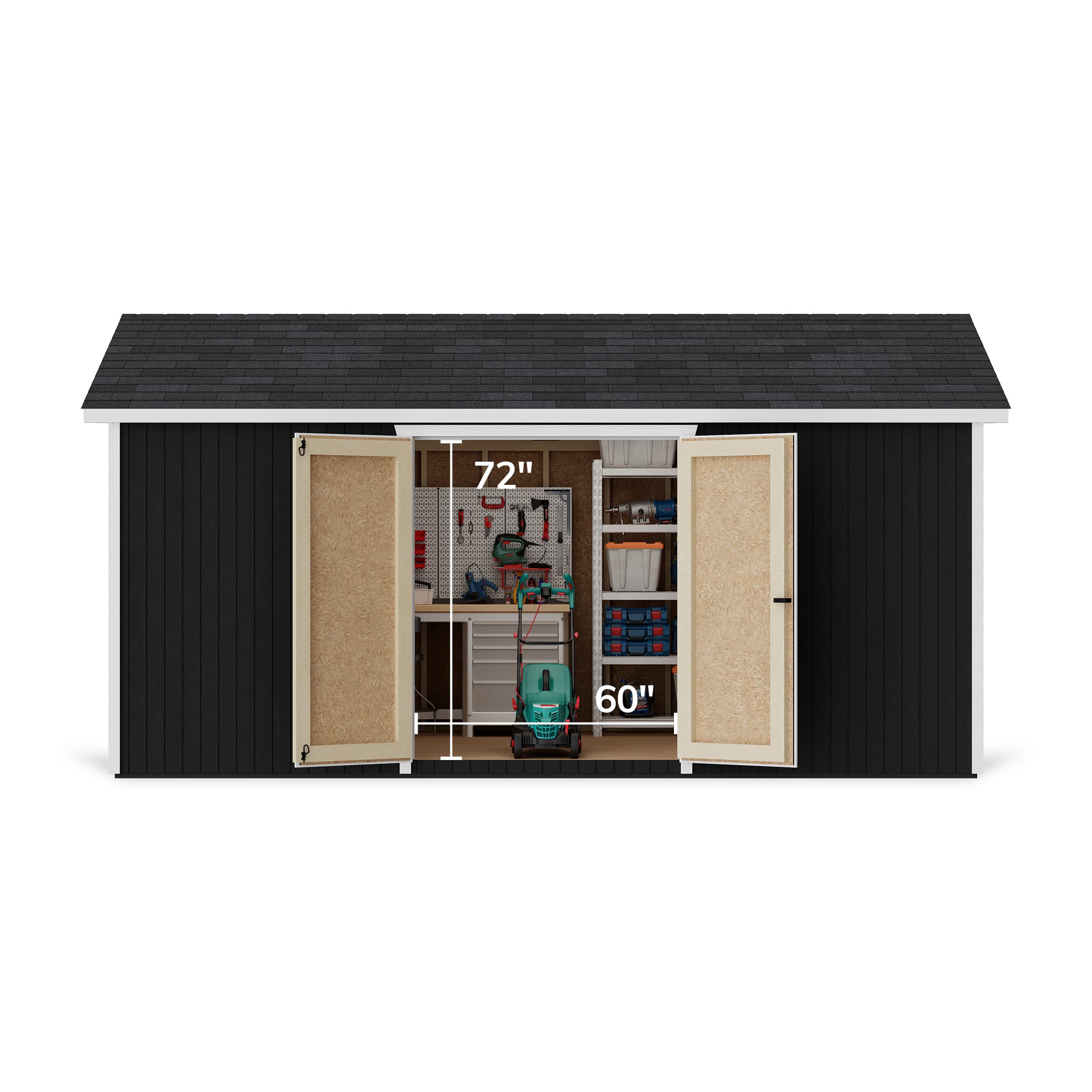 Classic Gable Shed with Side Entry