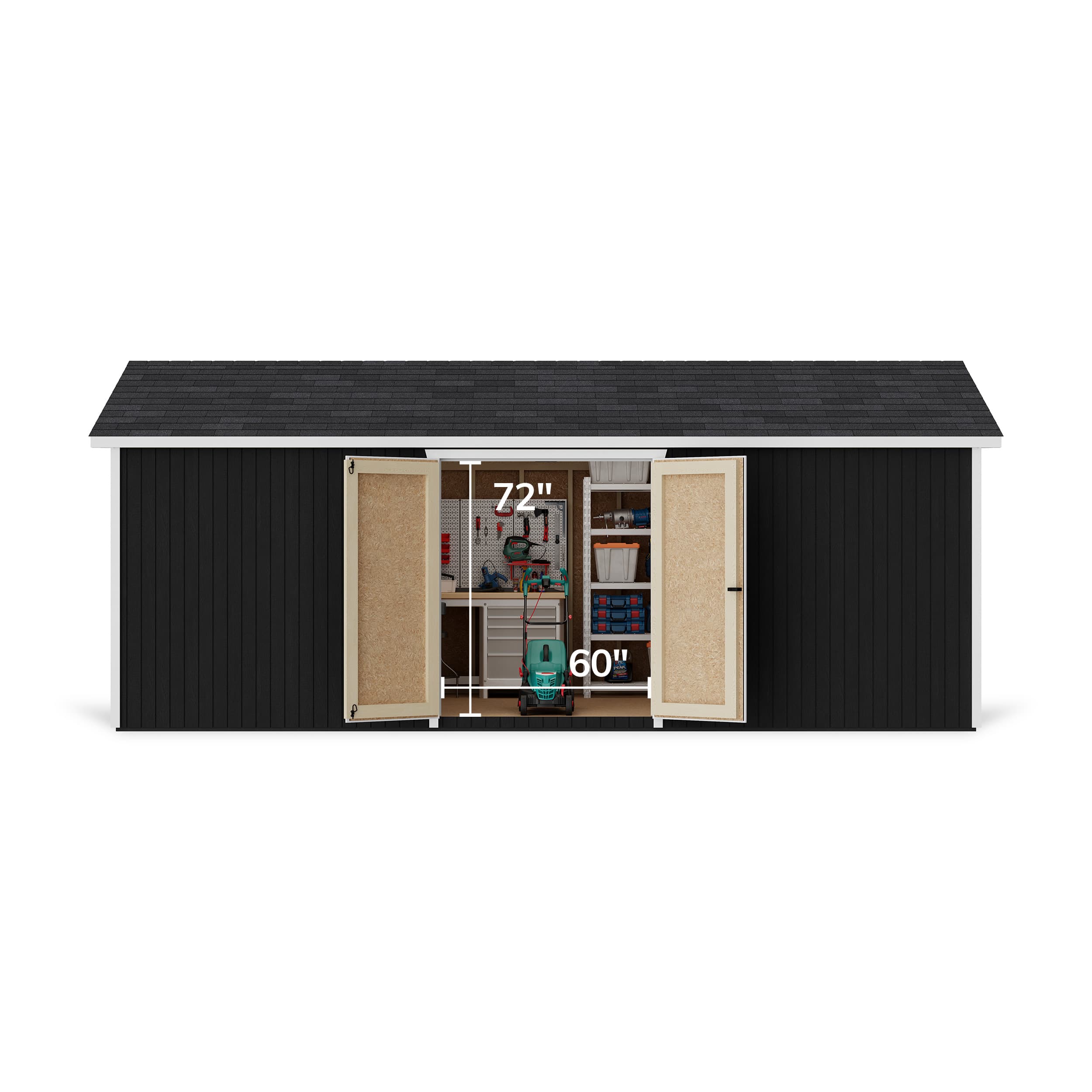 Classic Gable Shed with Side Entry