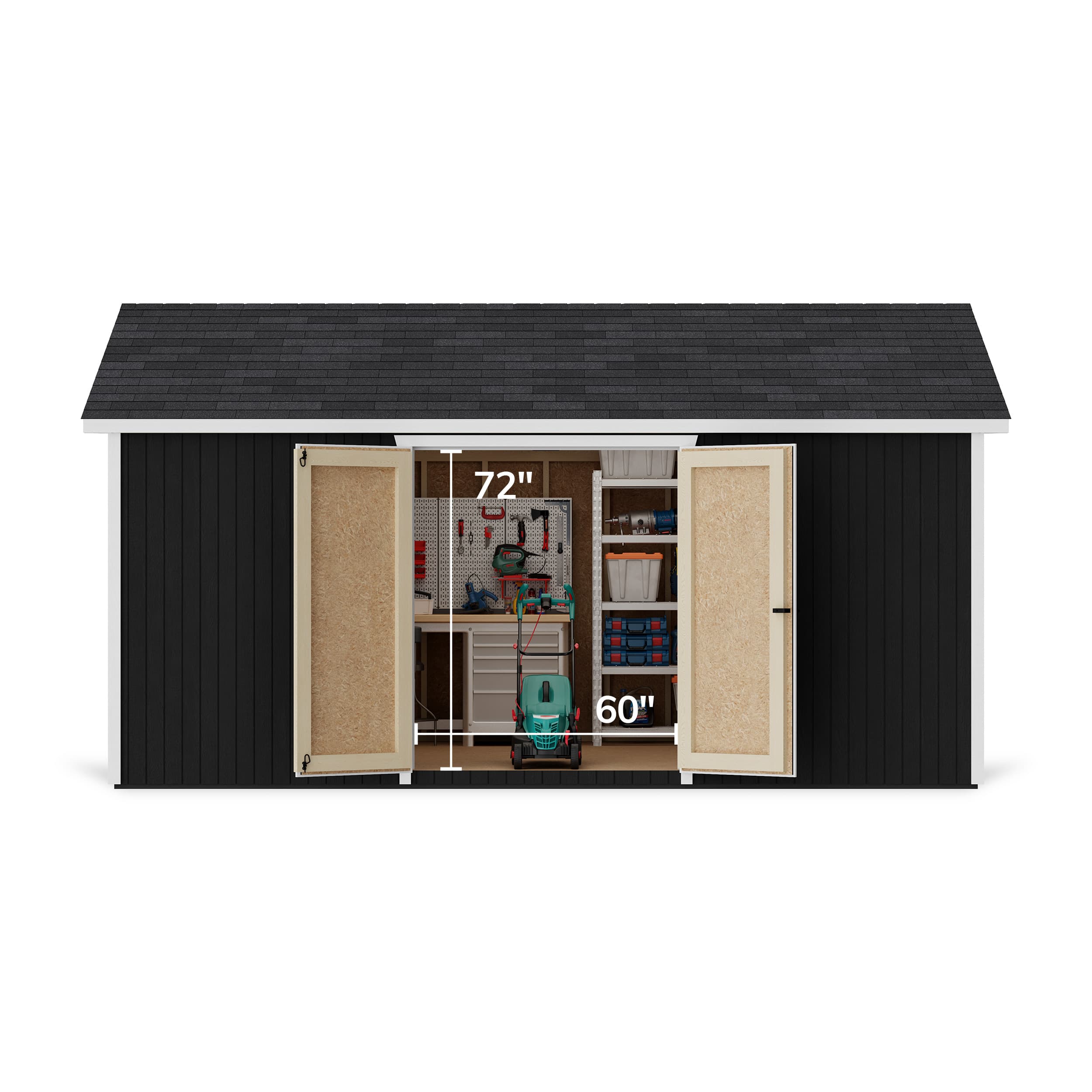 Classic Gable Shed with Side Entry