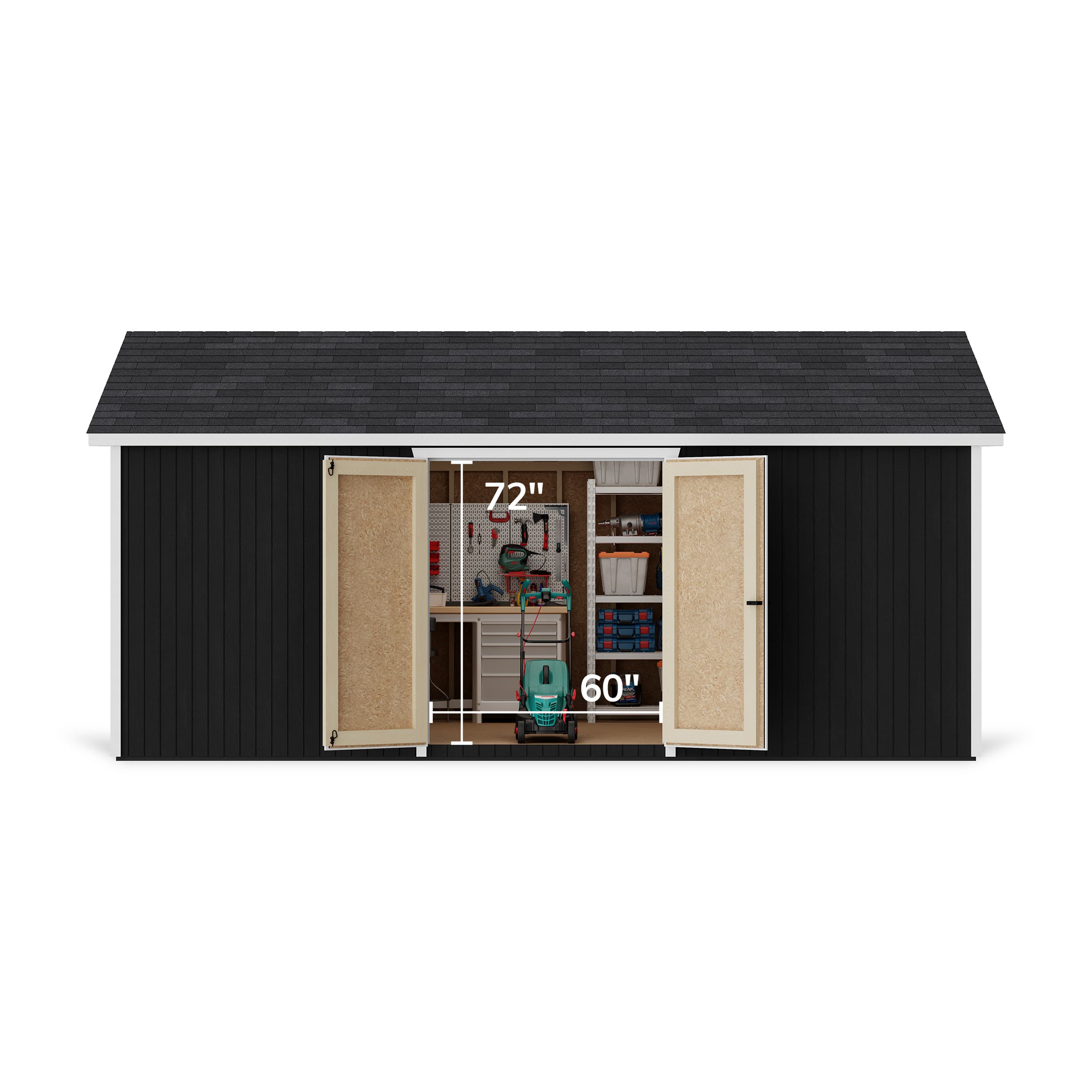 Classic Gable Shed with Side Entry