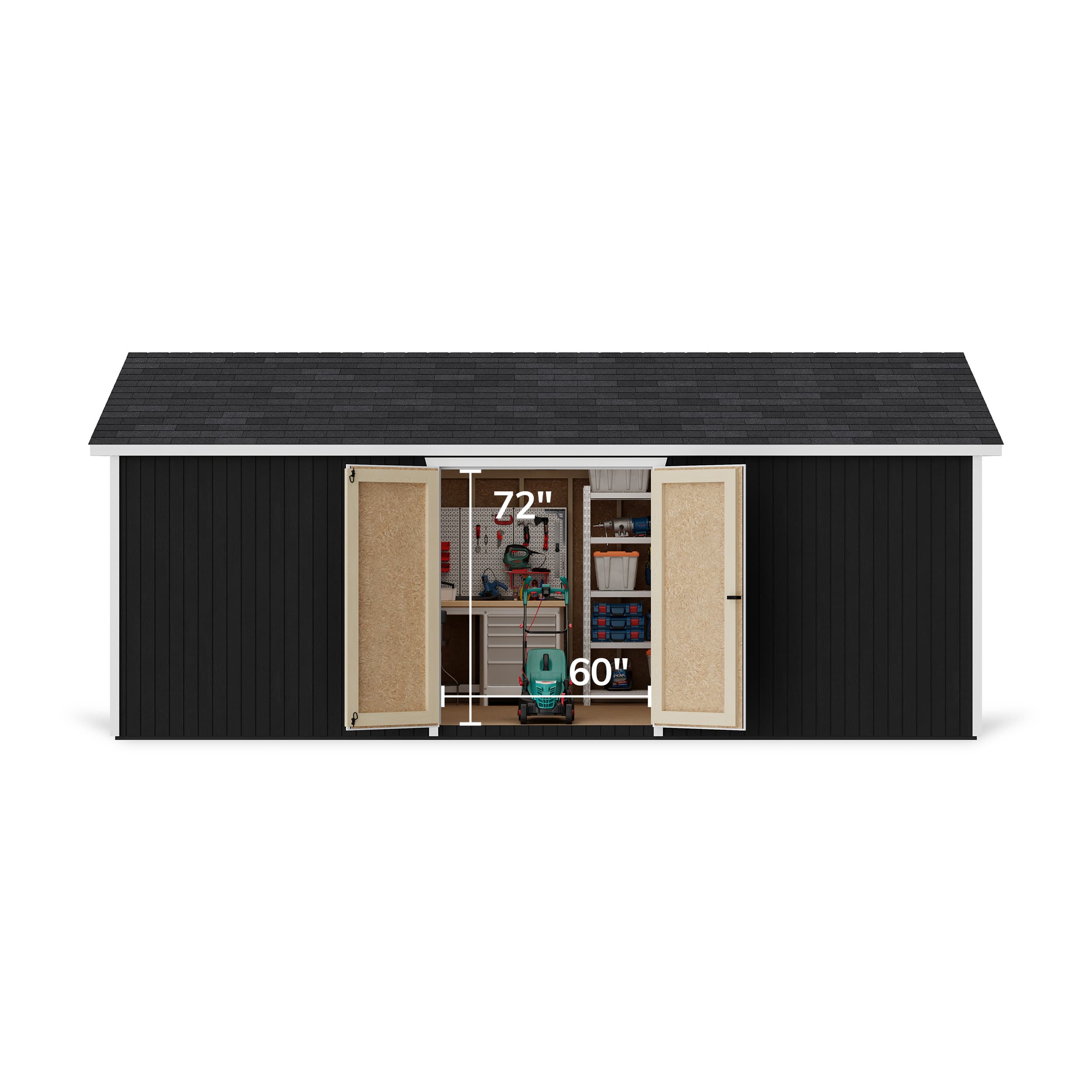 Classic Gable Shed with Side Entry