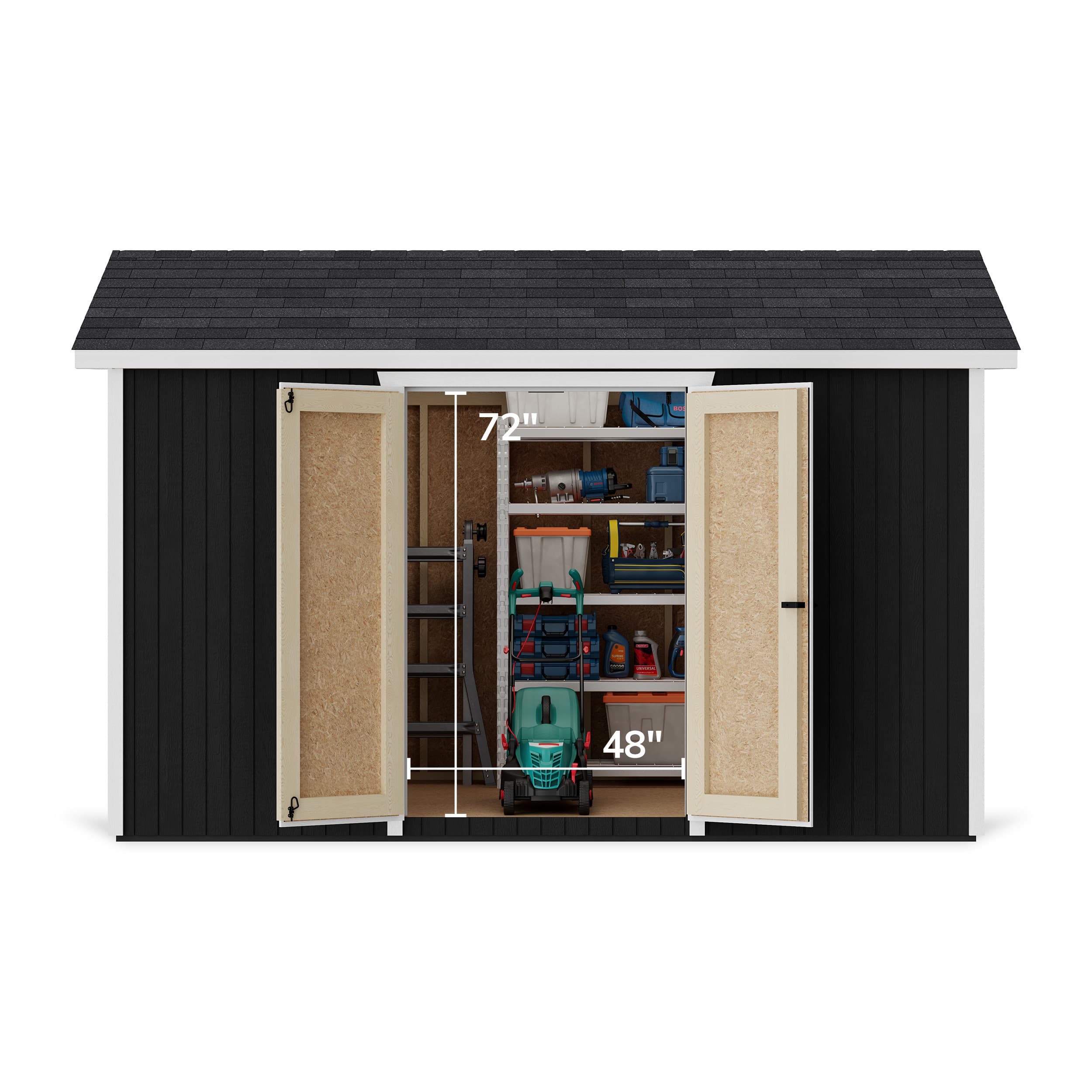 Classic Gable Shed with Side Entry