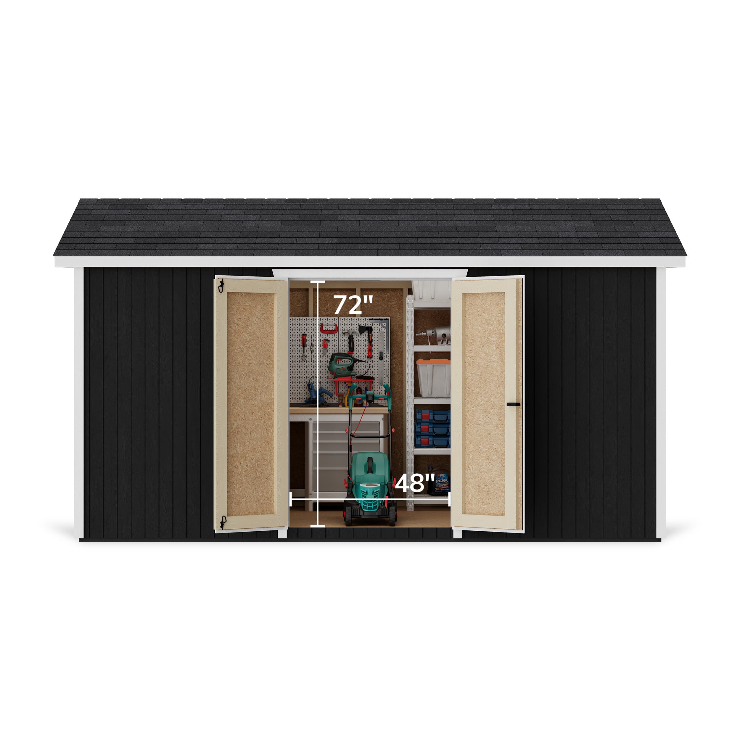 Classic Gable Shed with Side Entry