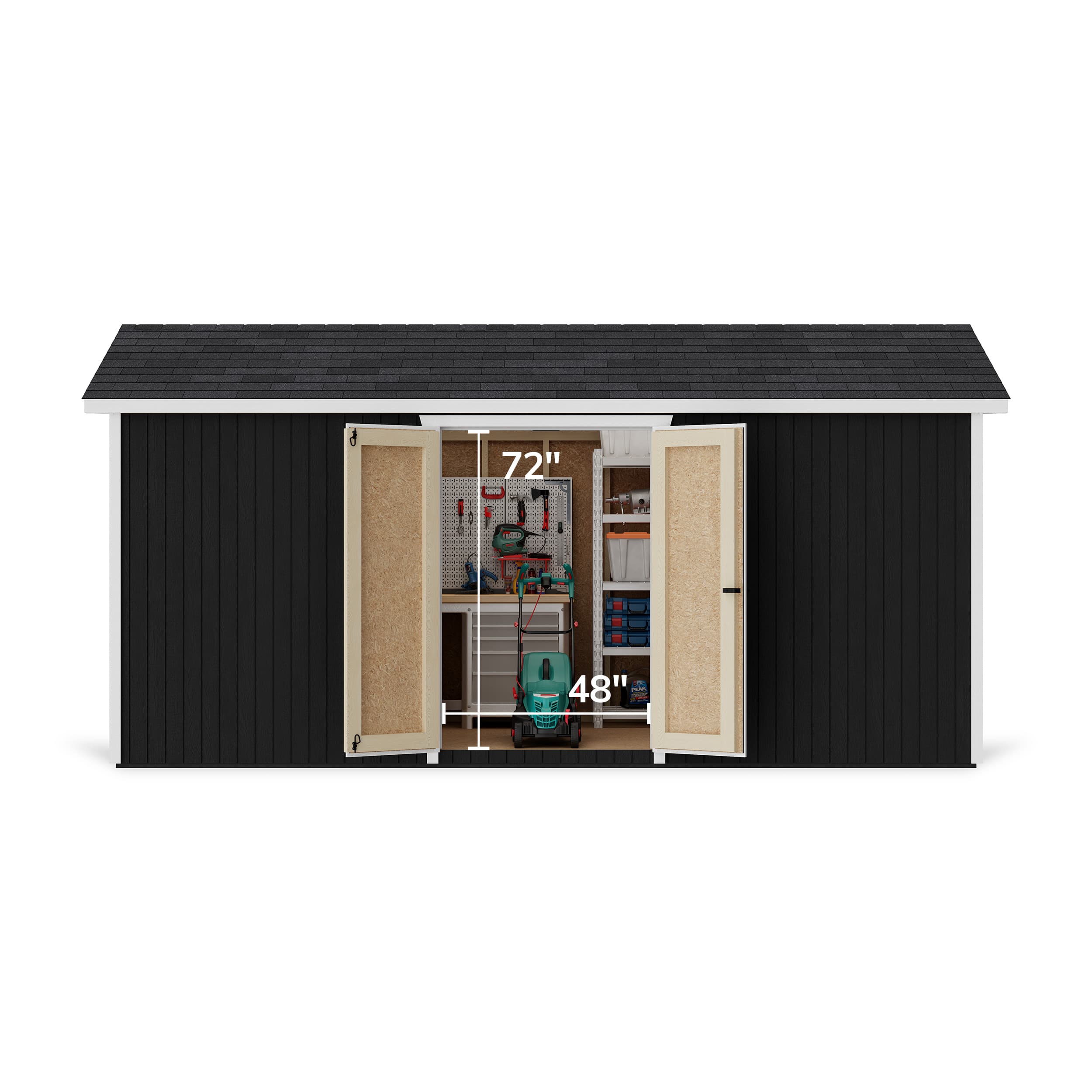 Classic Gable Shed with Side Entry