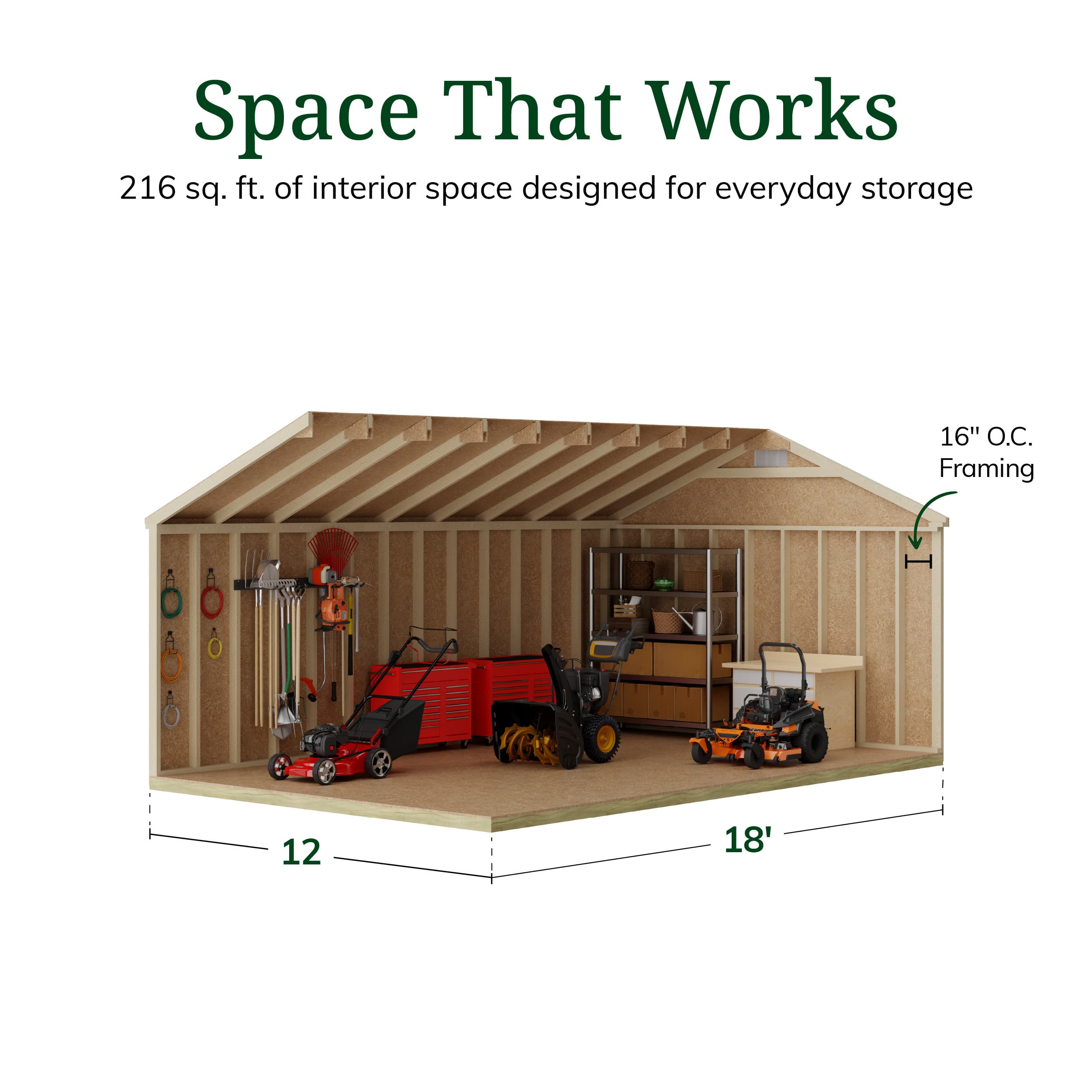 Classic Gable Shed with Side Entry