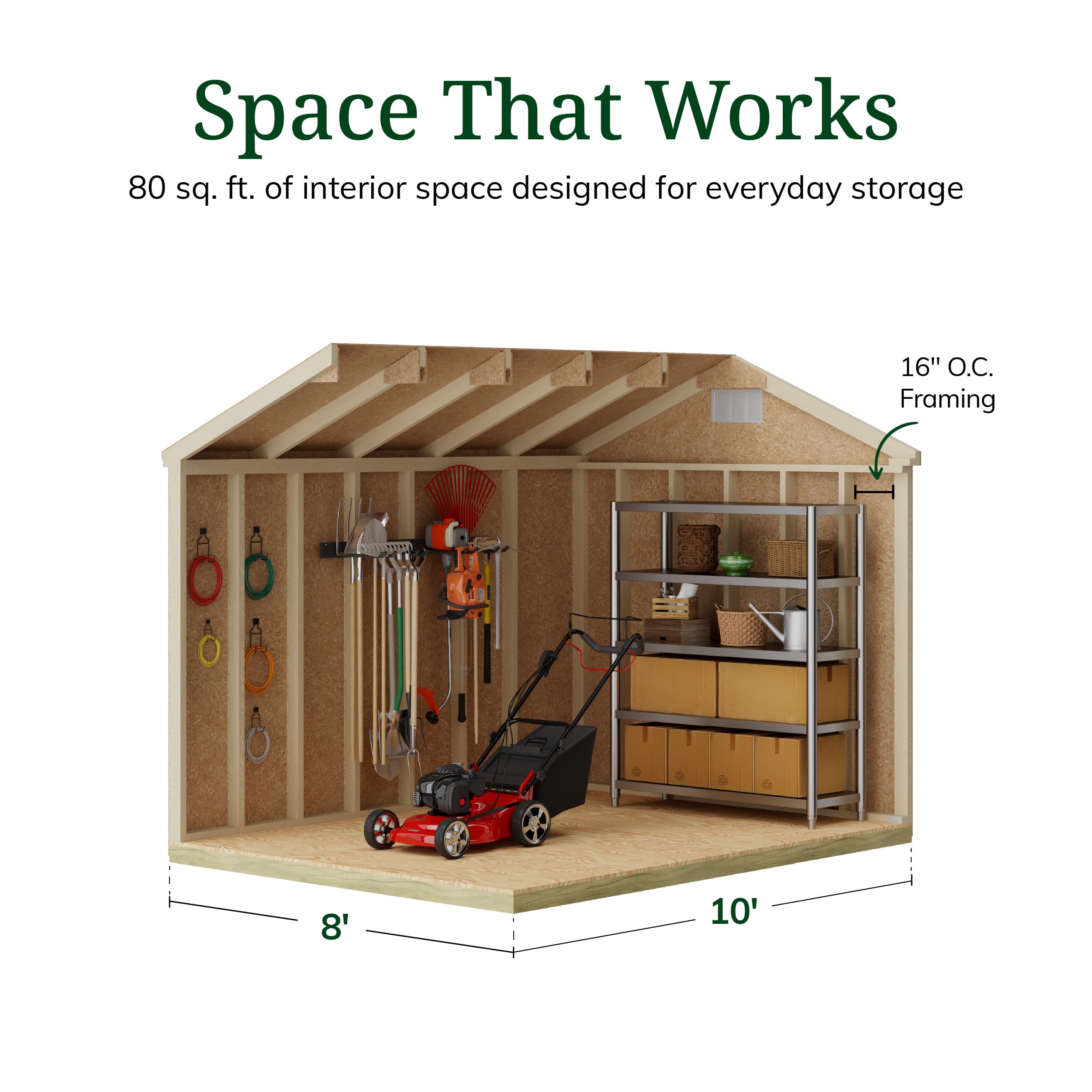 Classic Gable Shed with Side Entry
