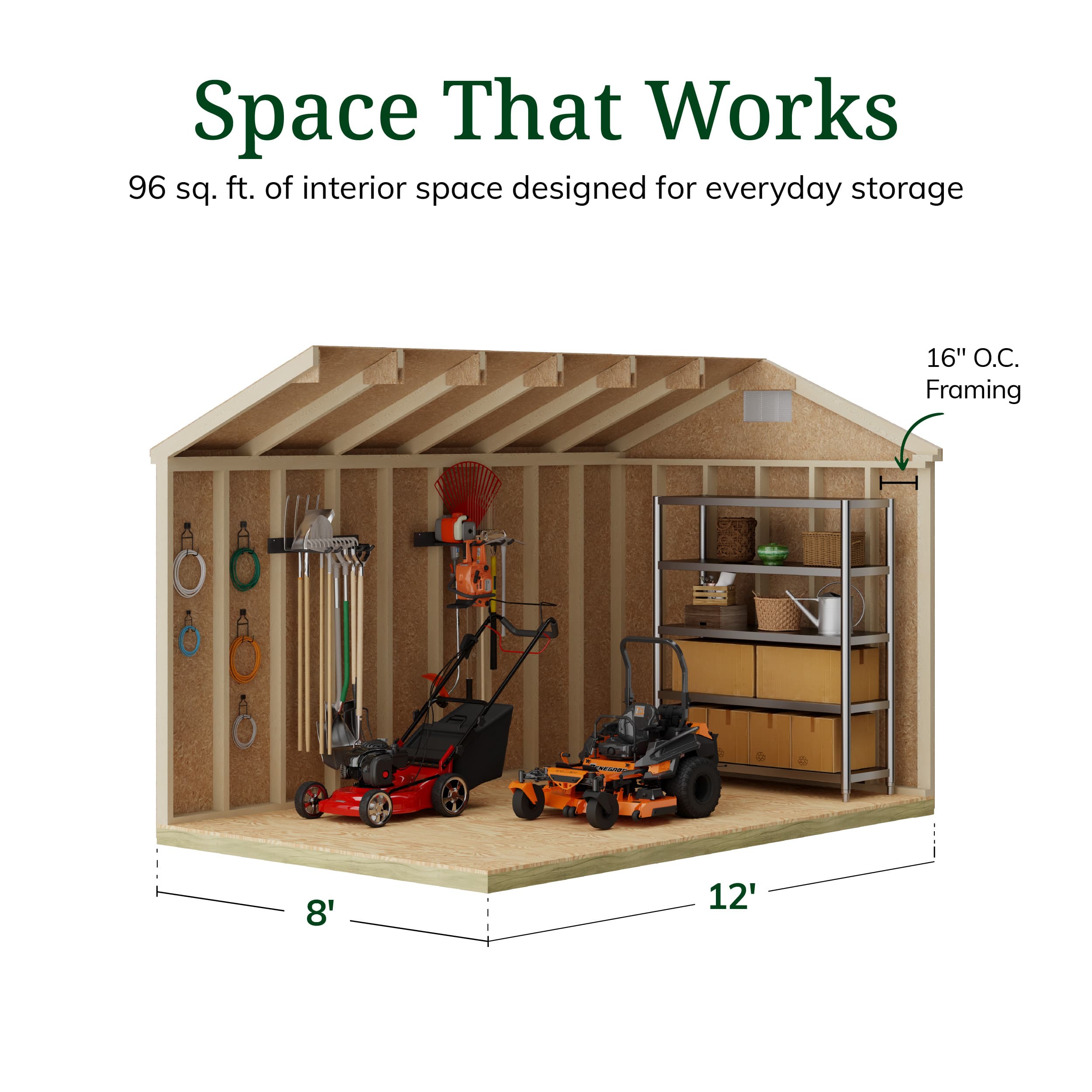 Classic Gable Shed with Side Entry