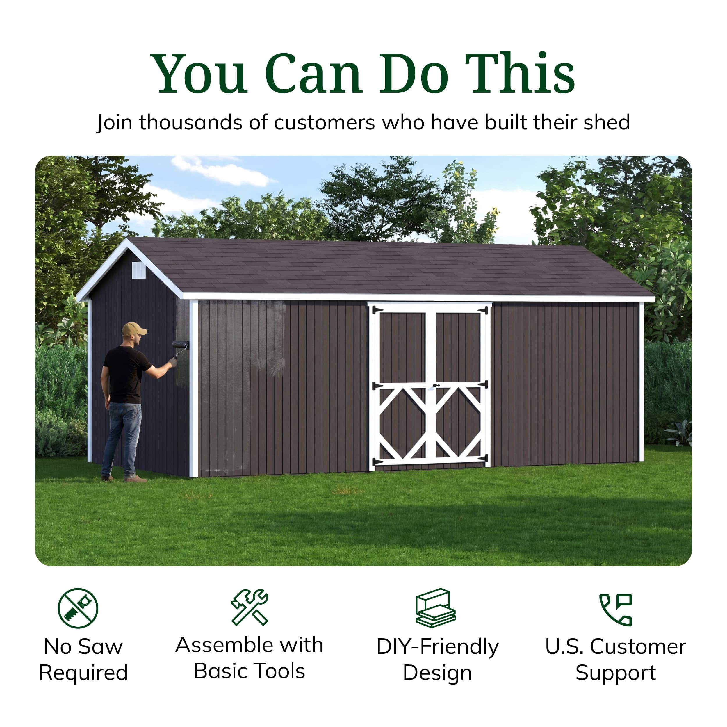 Classic Gable Shed with Side Entry