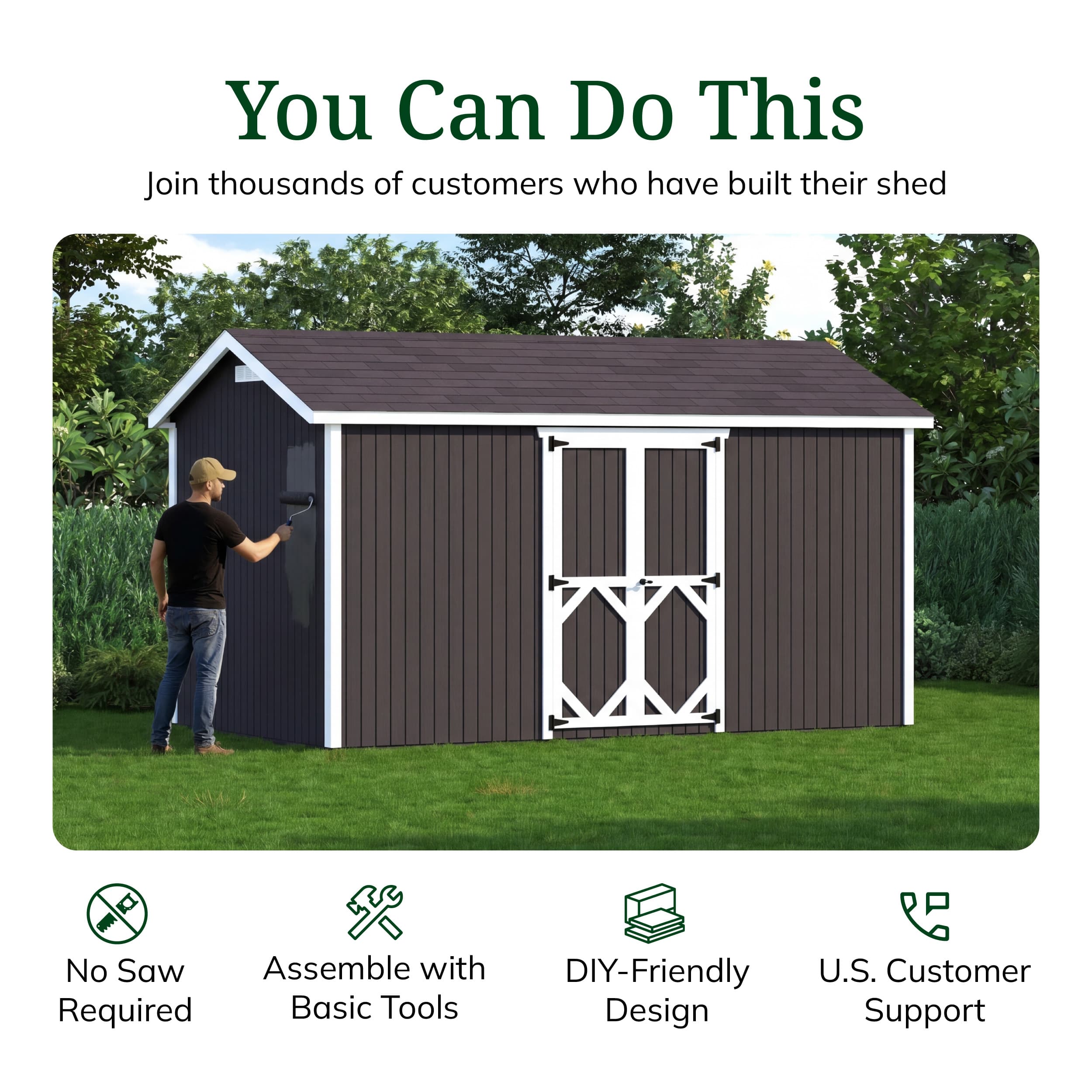 Classic Gable Shed with Side Entry