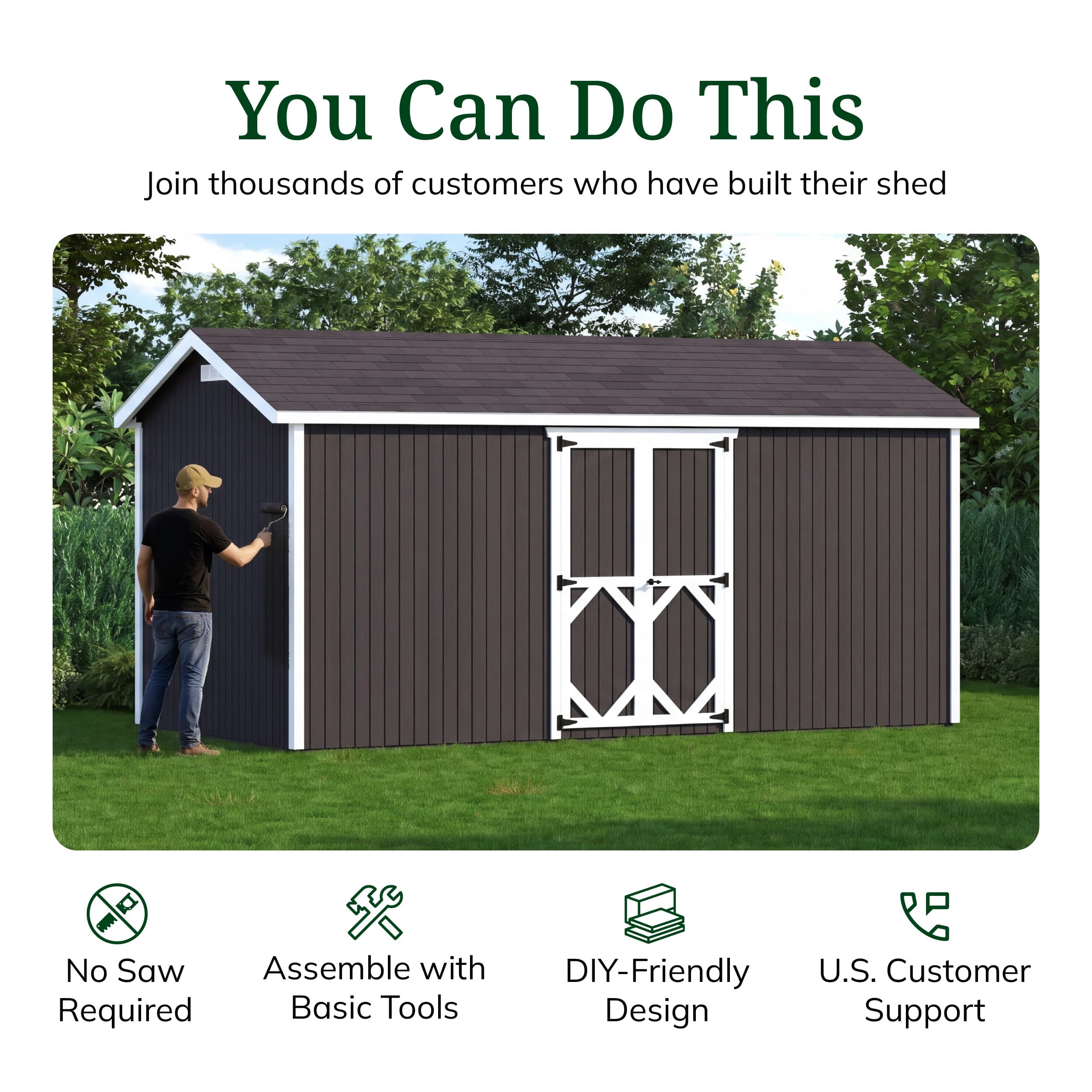 Classic Gable Shed with Side Entry