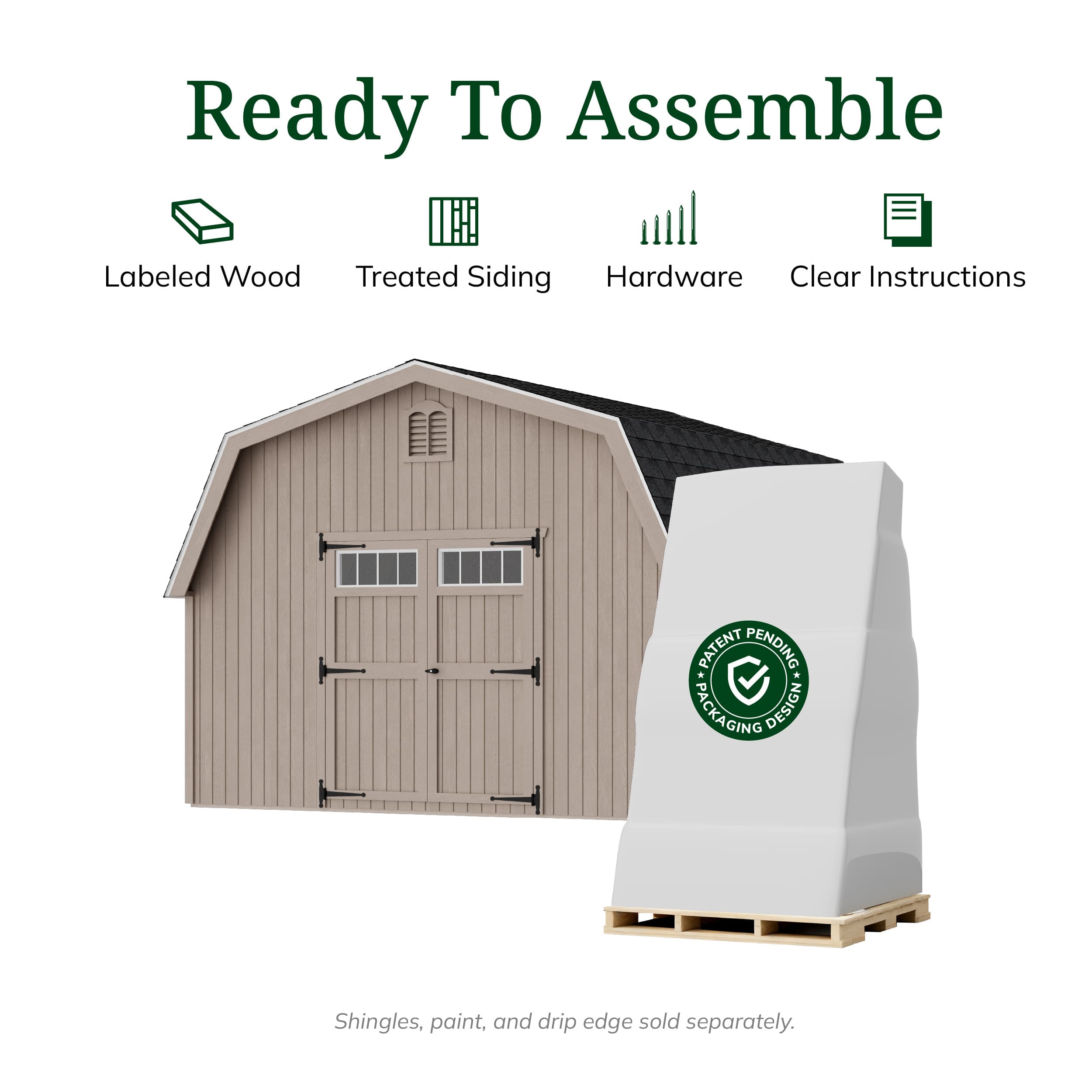 Colonial Greenfield Barn Shed