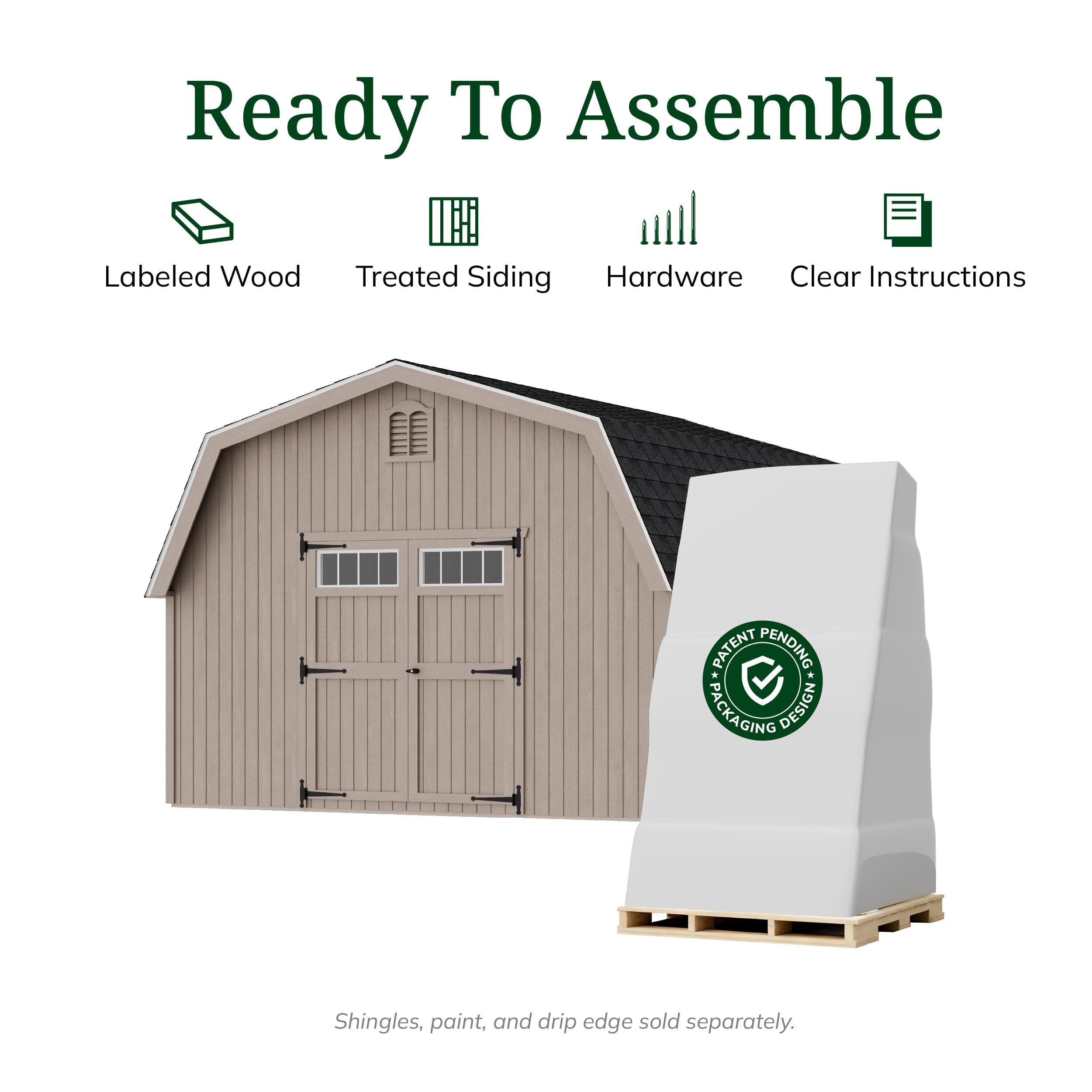 Colonial Greenfield Barn Shed