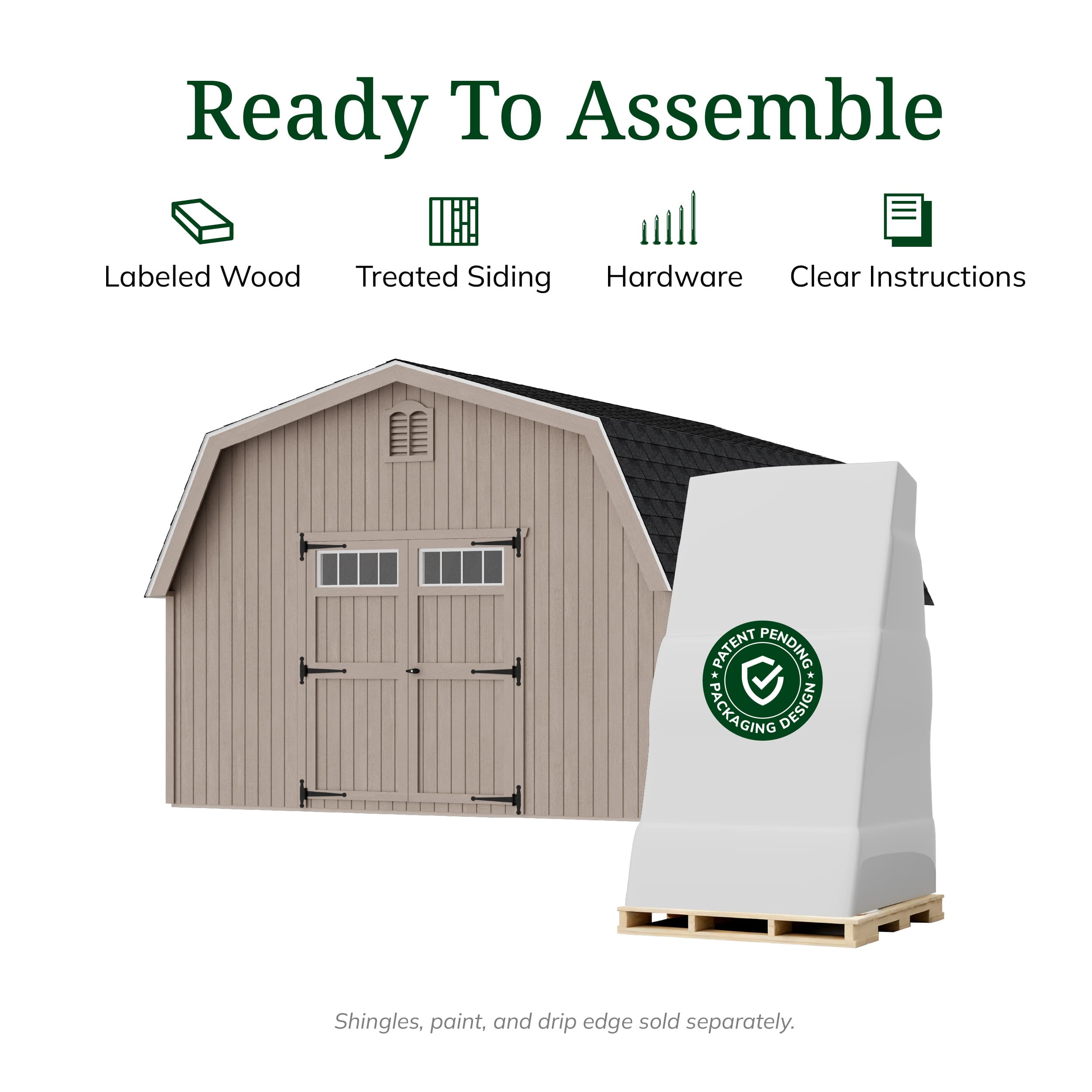 Colonial Greenfield Barn Shed