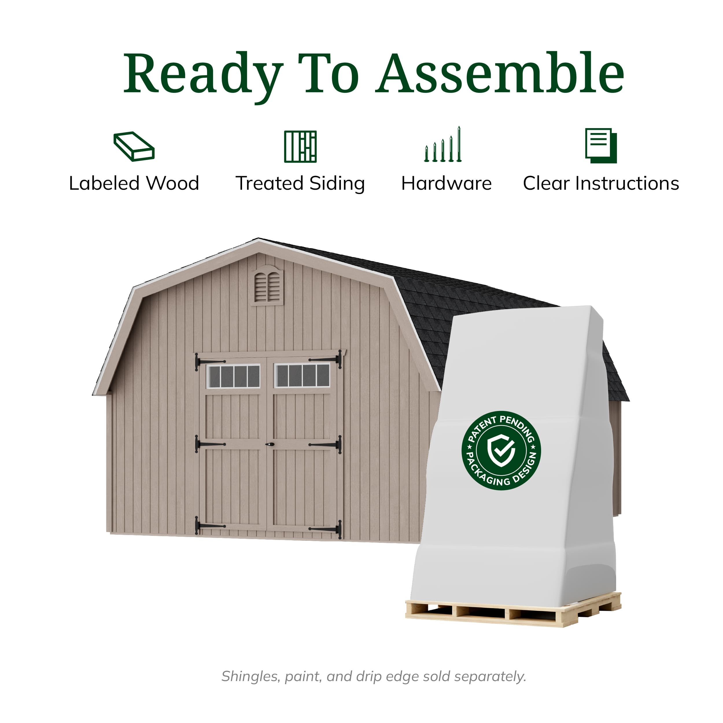 Colonial Greenfield Barn Shed