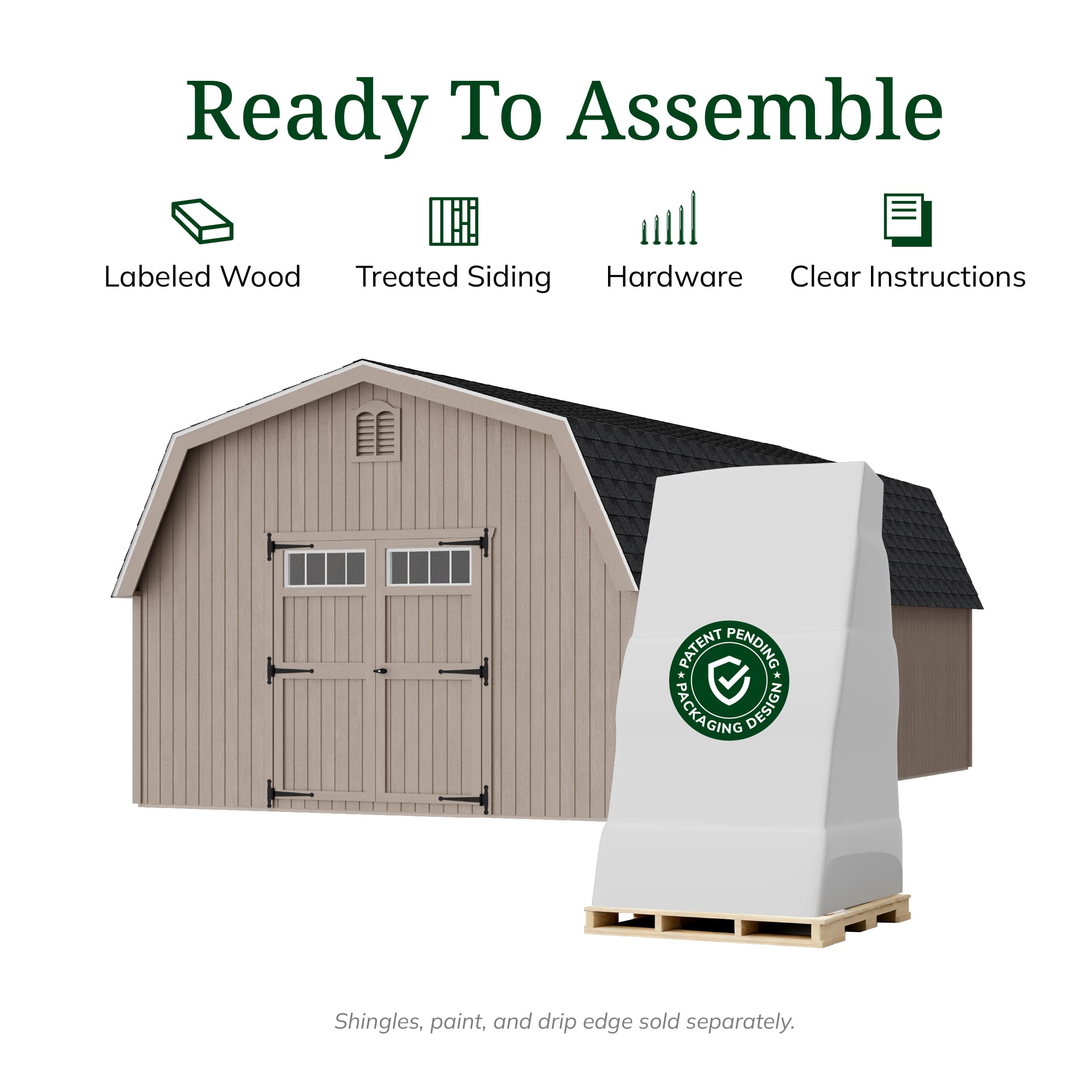 Colonial Greenfield Barn Shed