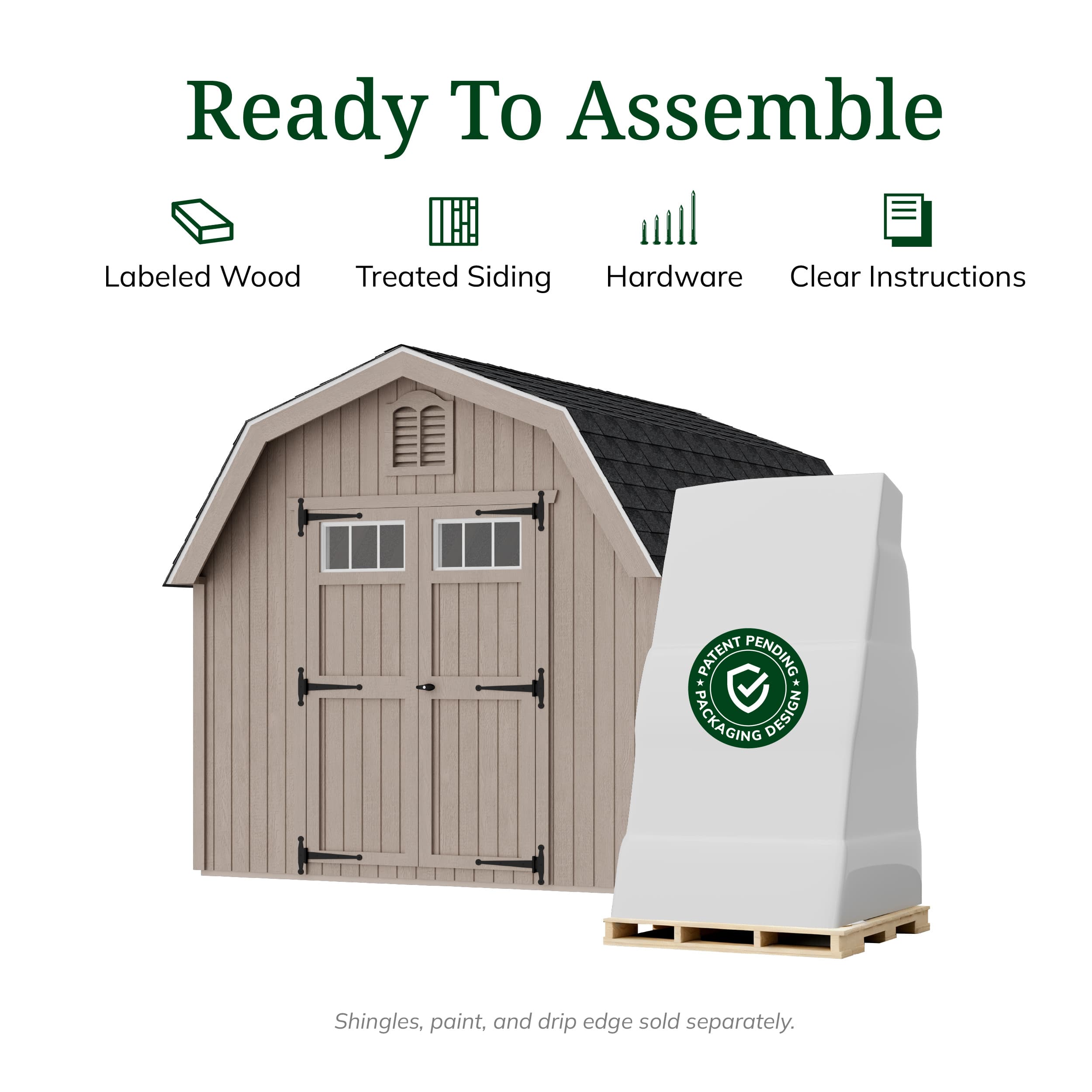 Colonial Greenfield Barn Shed