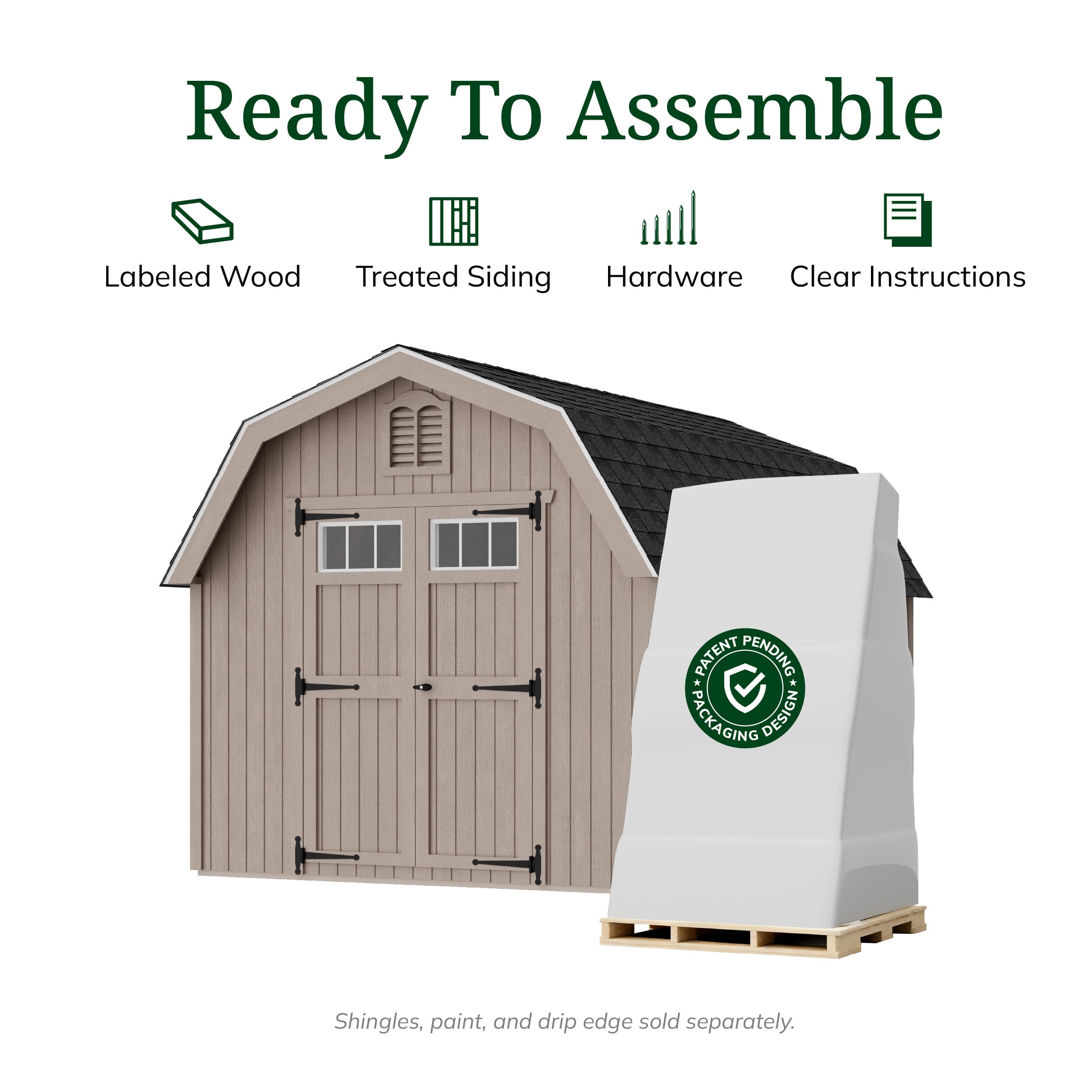 Colonial Greenfield Barn Shed