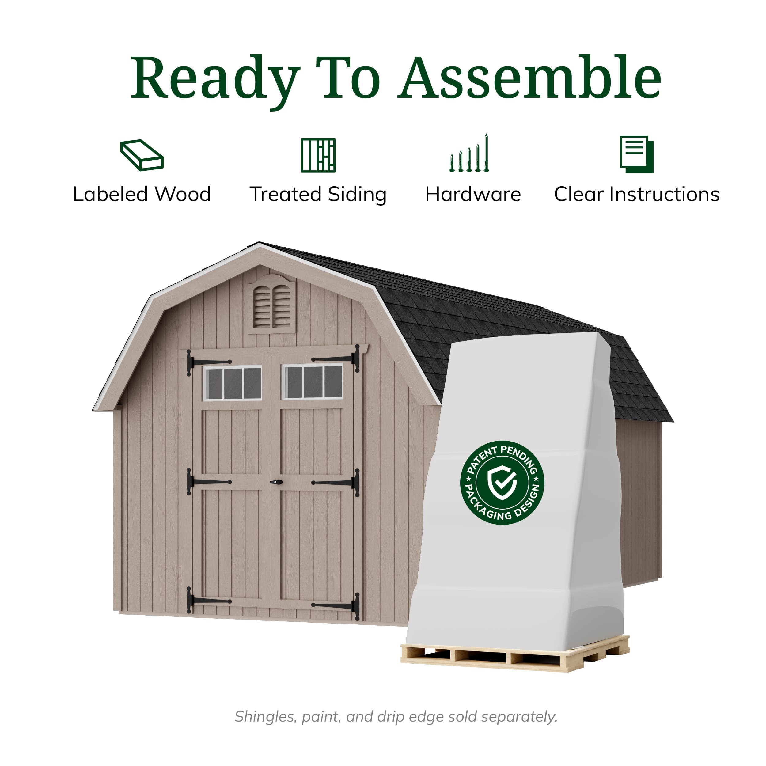 Colonial Greenfield Barn Shed