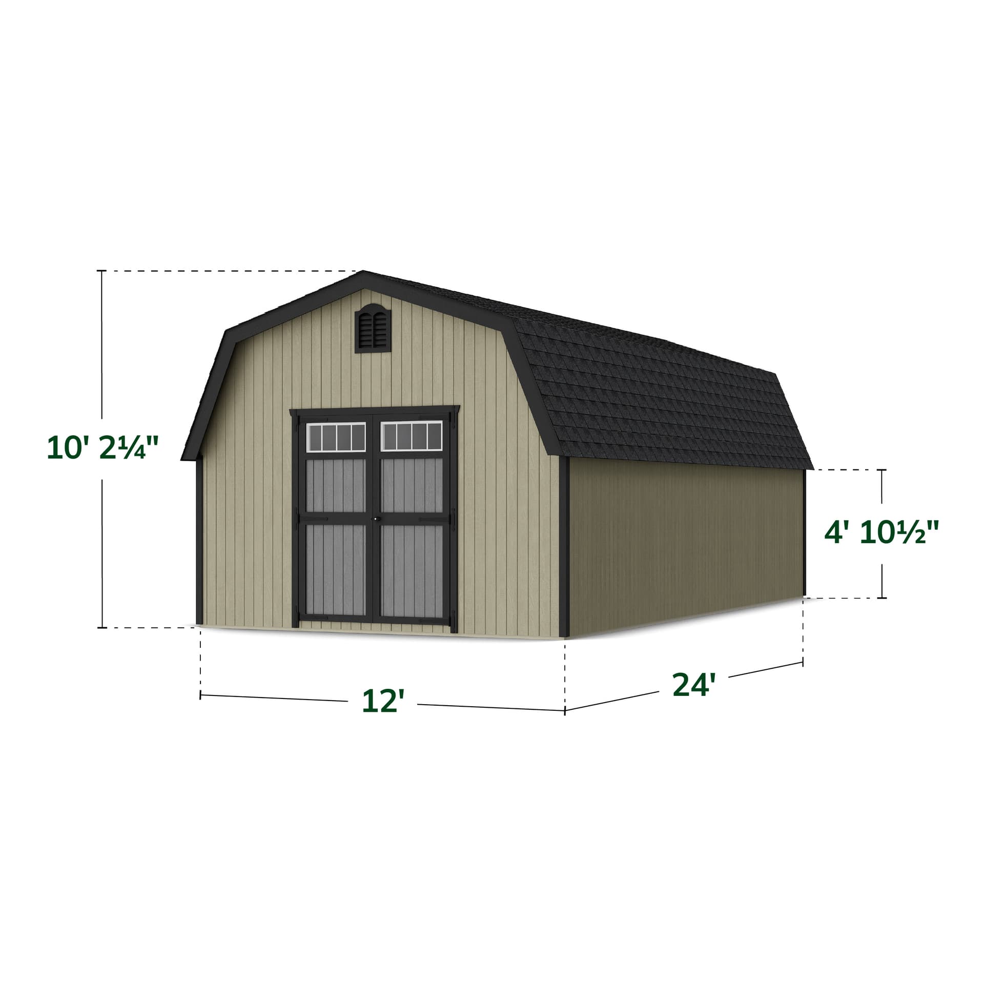 Colonial Greenfield Barn Shed dimensions