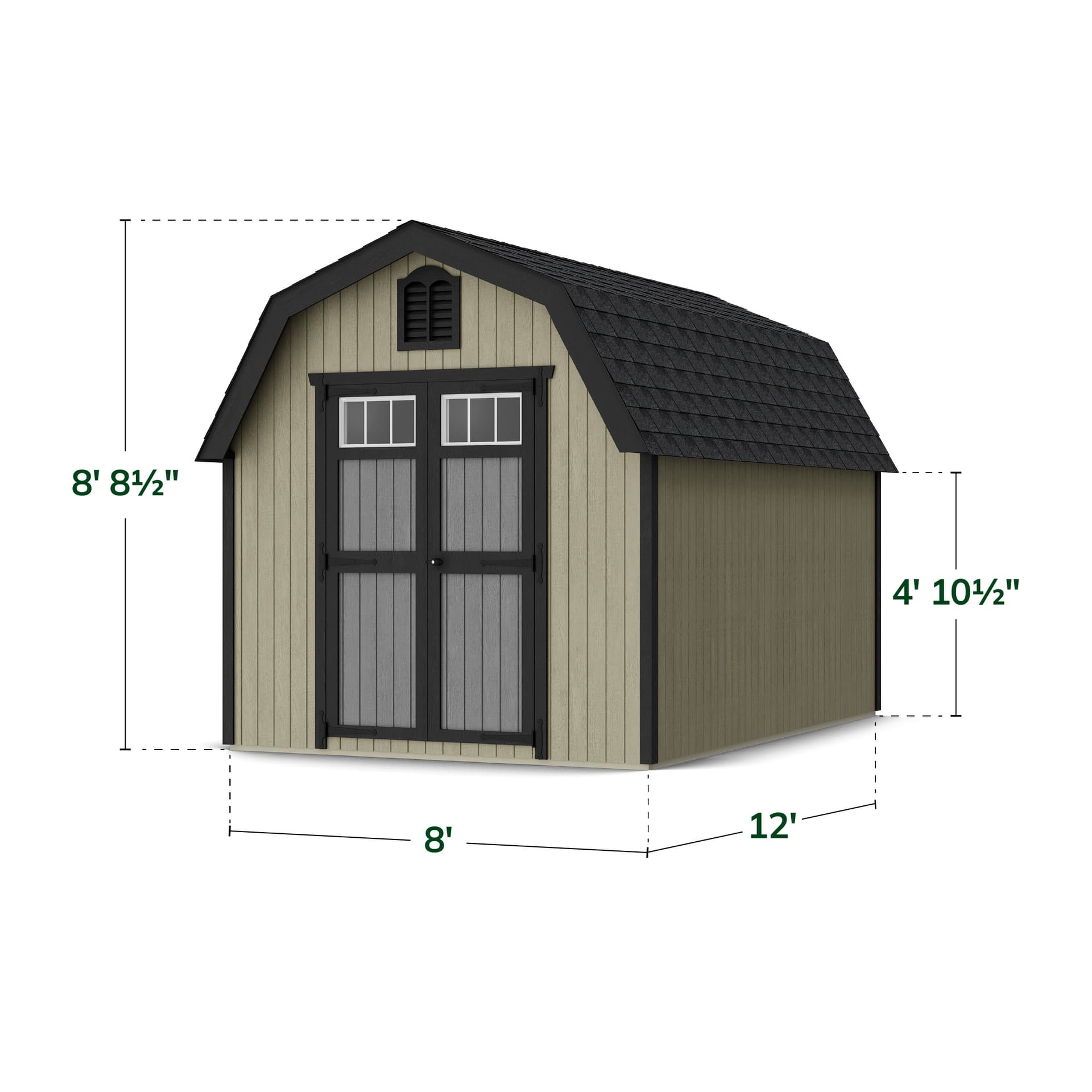 Colonial Greenfield Barn Shed dimensions
