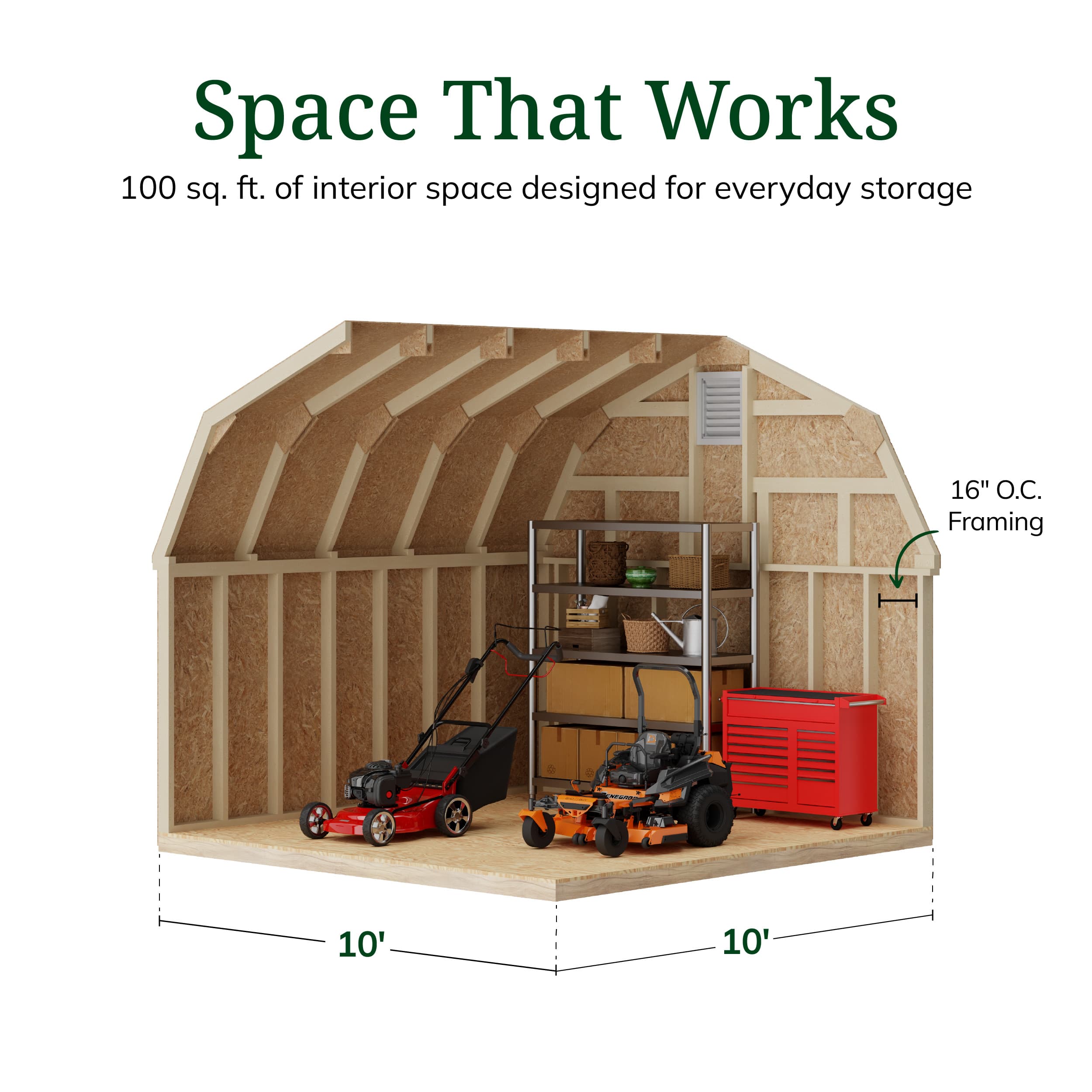 Colonial Greenfield Barn Shed