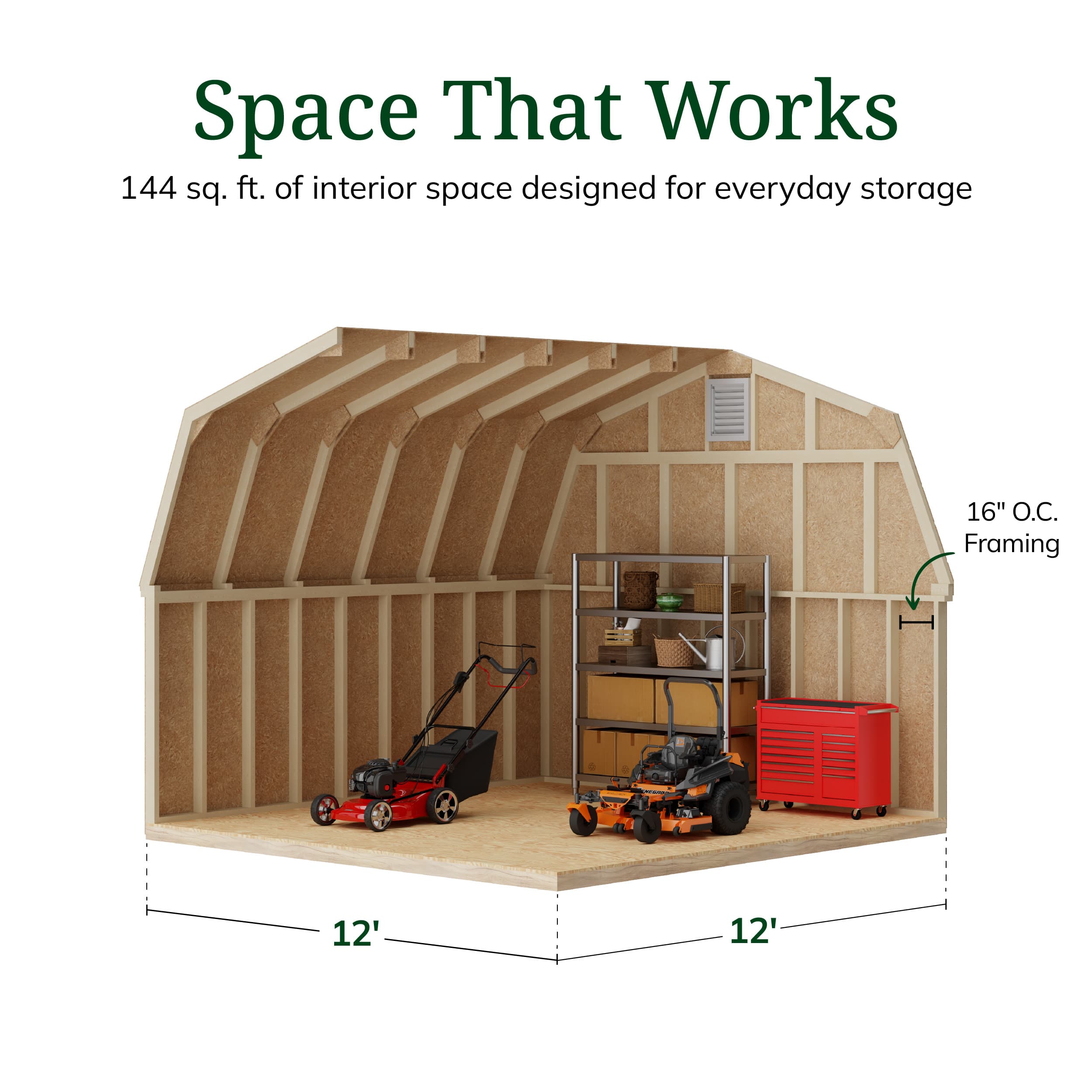 Colonial Greenfield Barn Shed