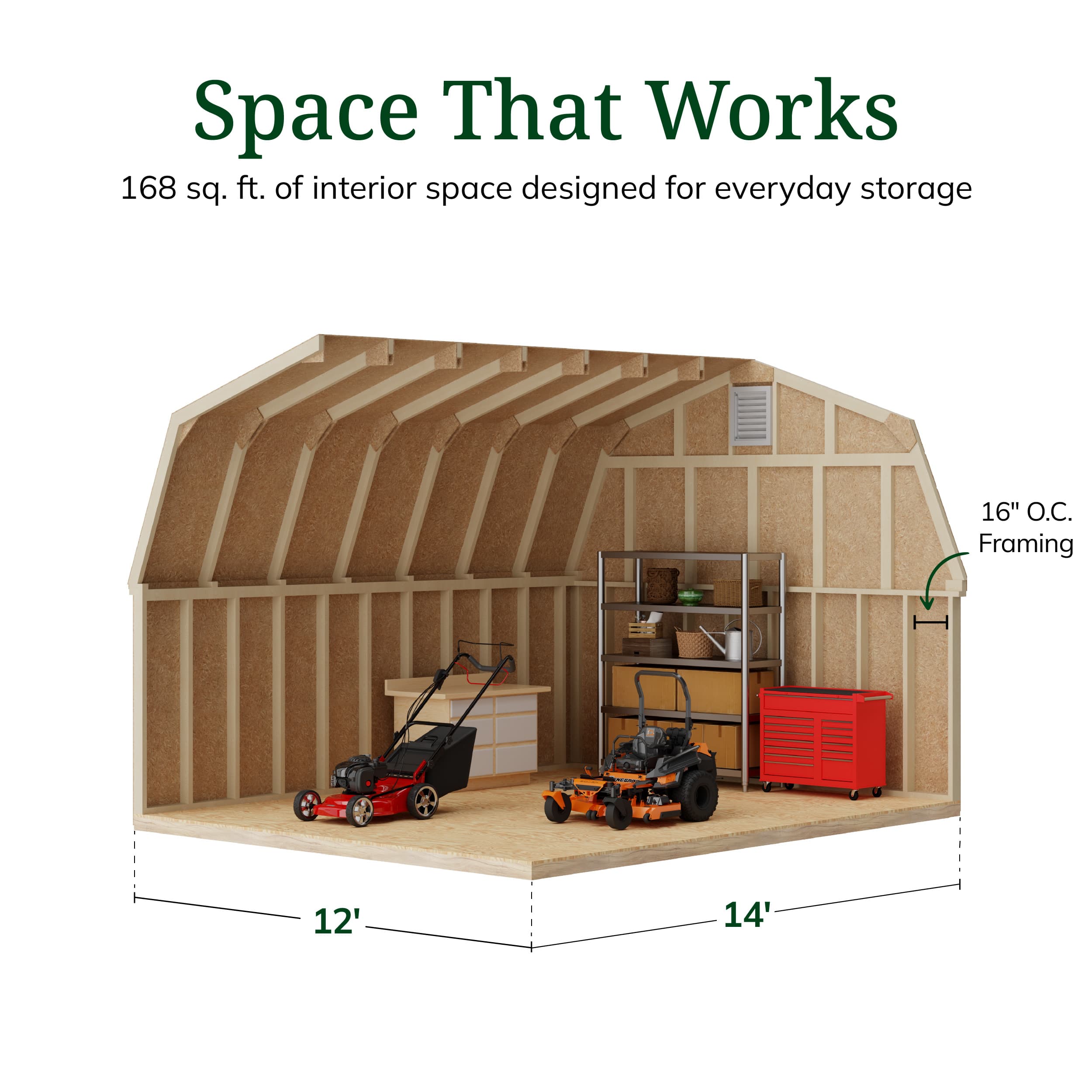 Colonial Greenfield Barn Shed