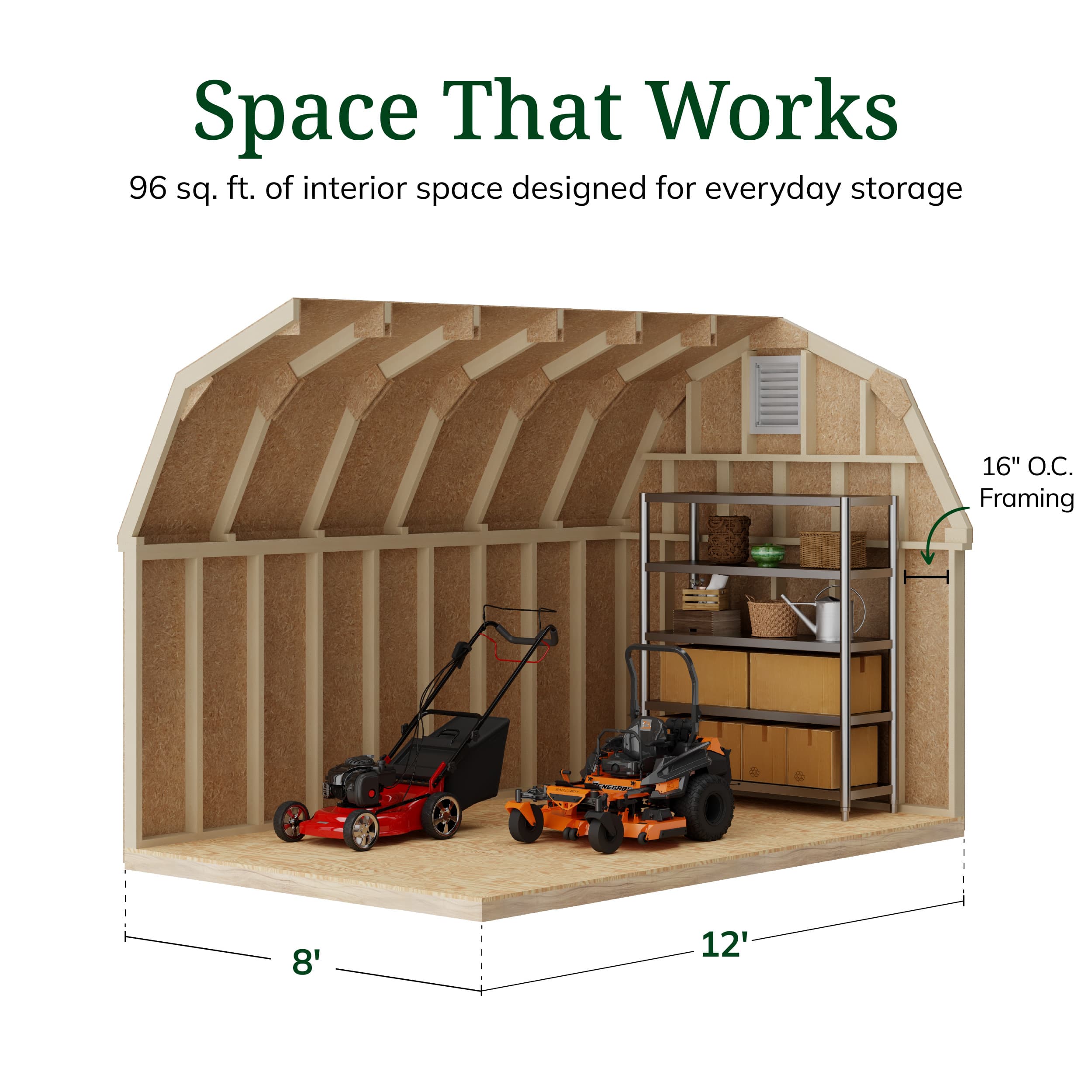 Colonial Greenfield Barn Shed