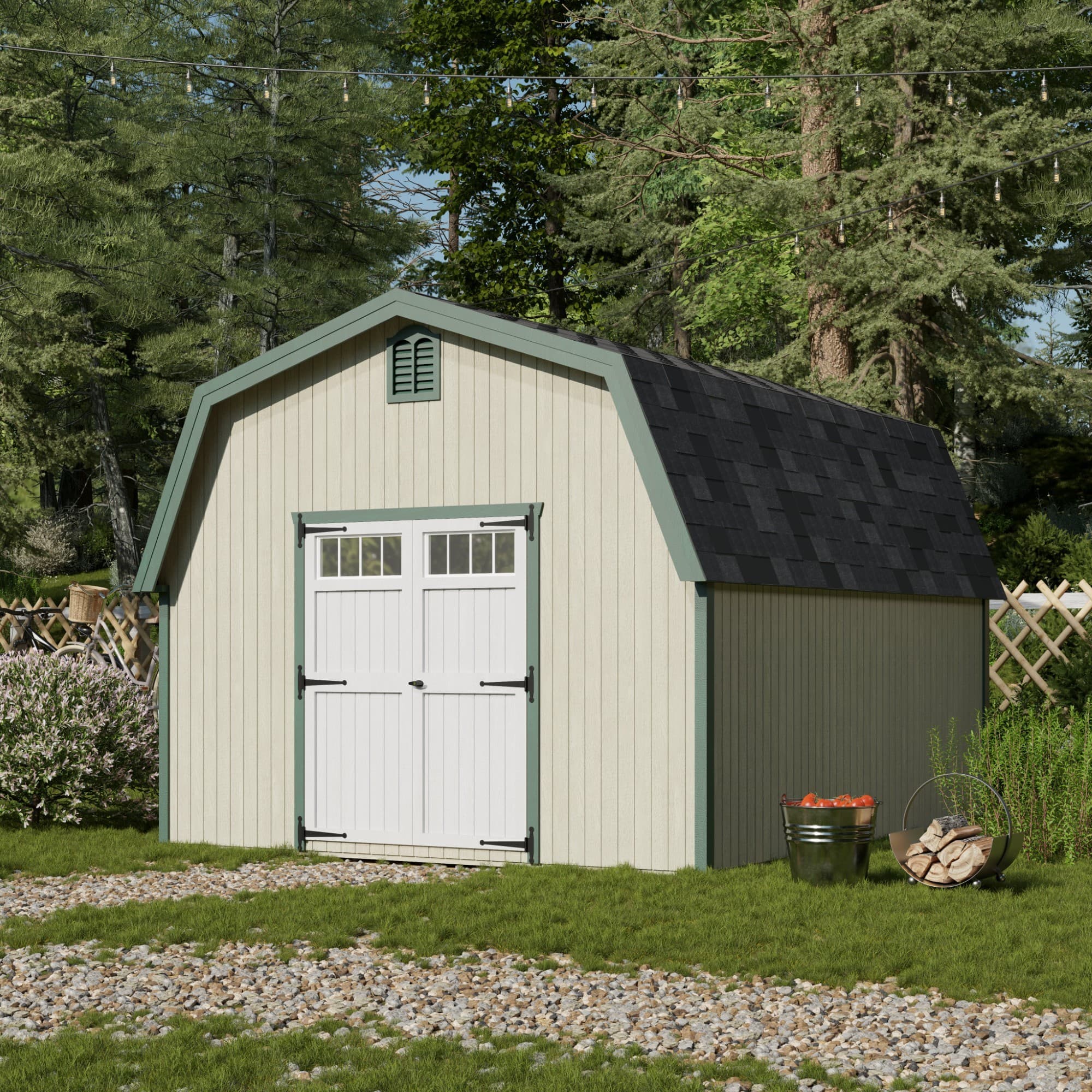 Colonial Greenfield Barn Shed