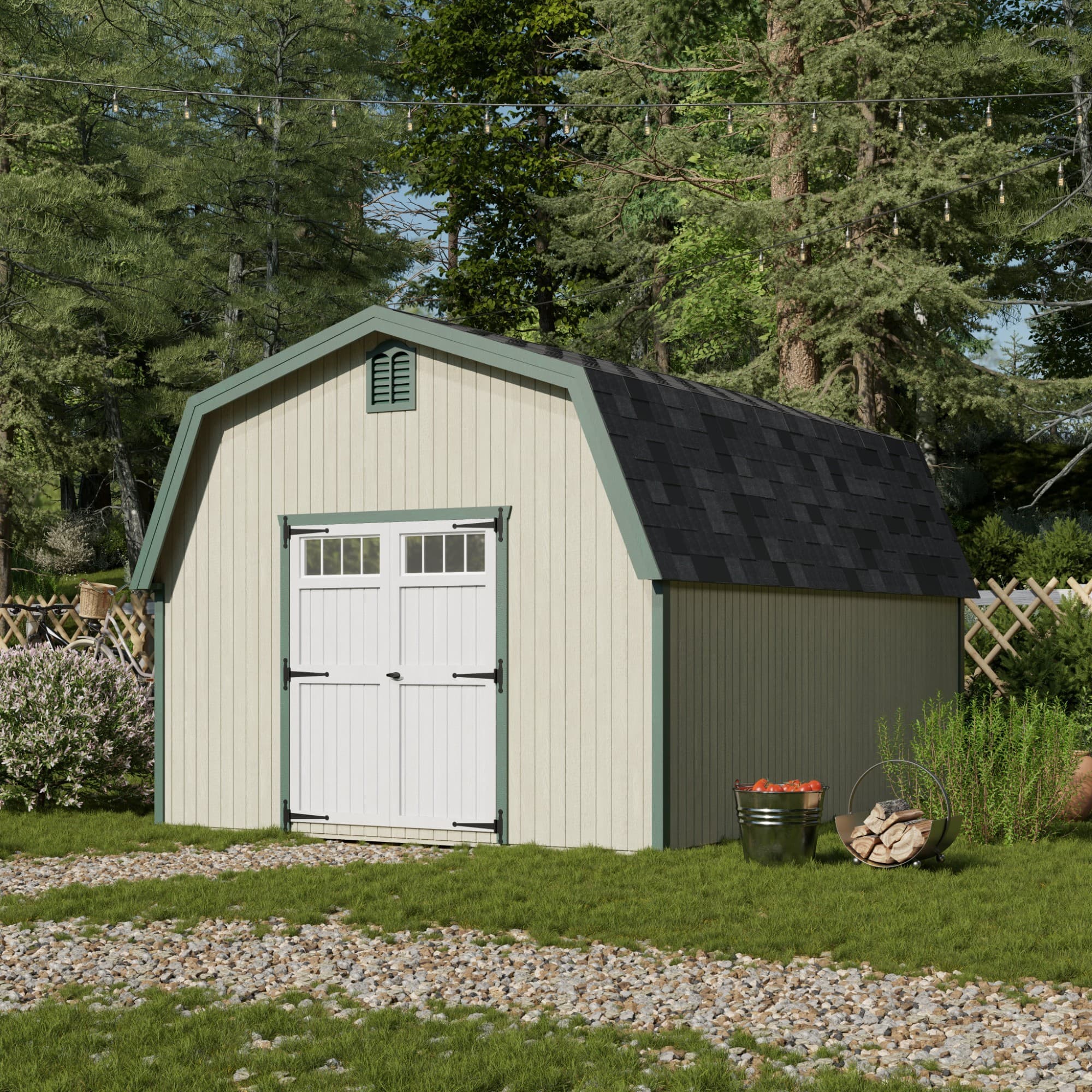 Colonial Greenfield Barn Shed