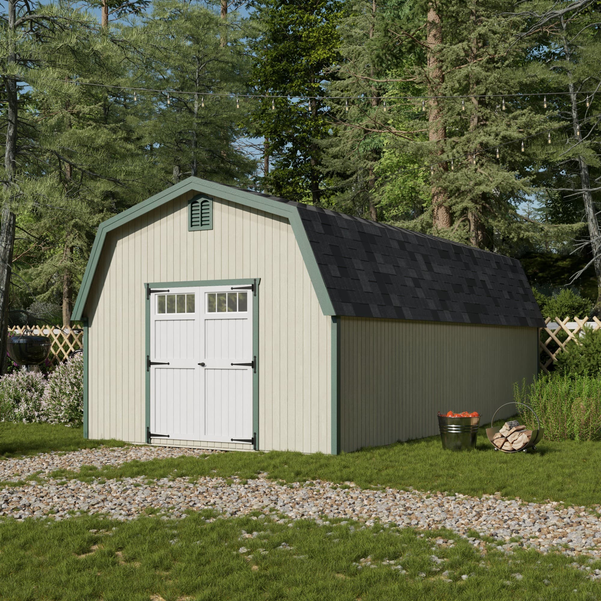 Colonial Greenfield Barn Shed