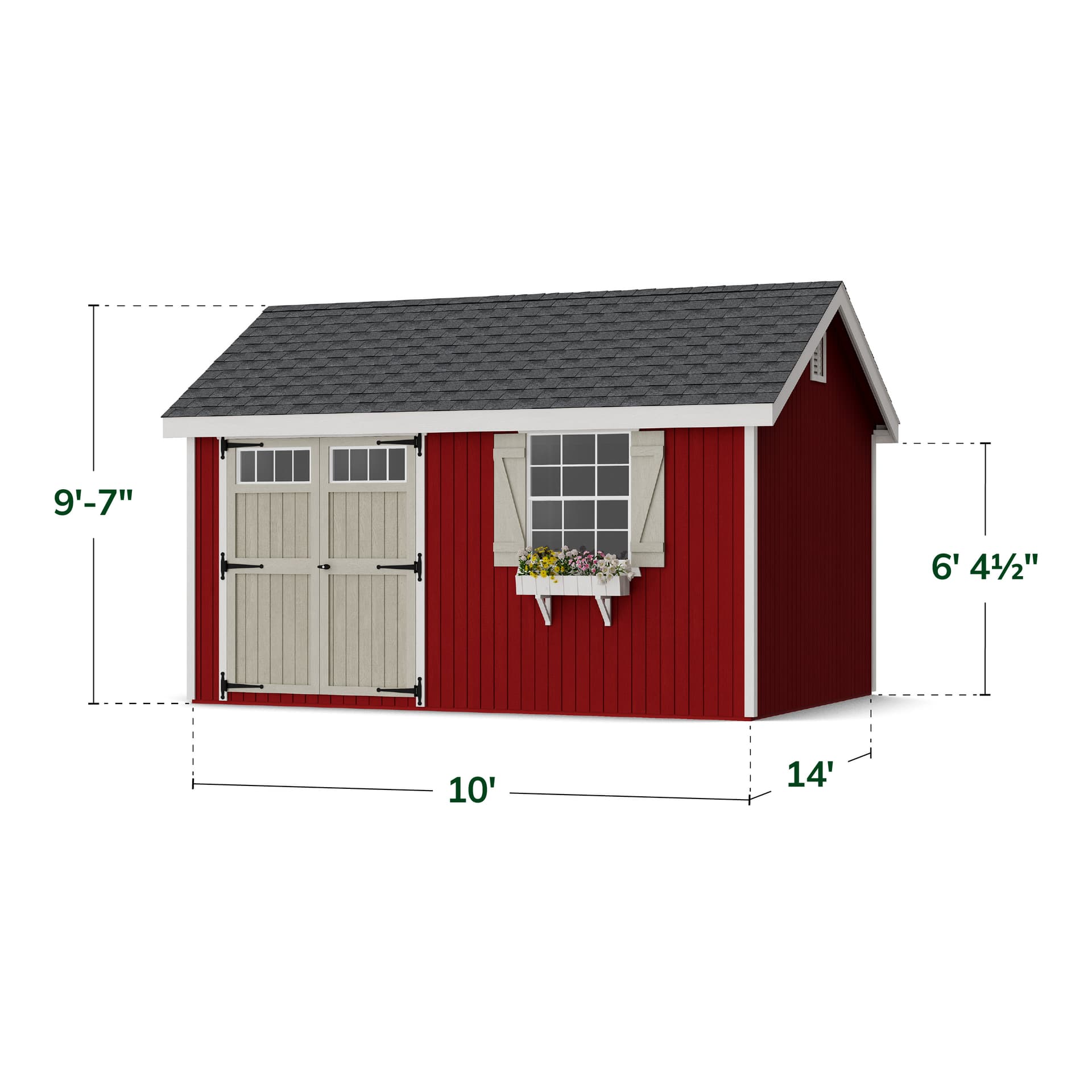 Colonial Pinehurst Shed dimensions