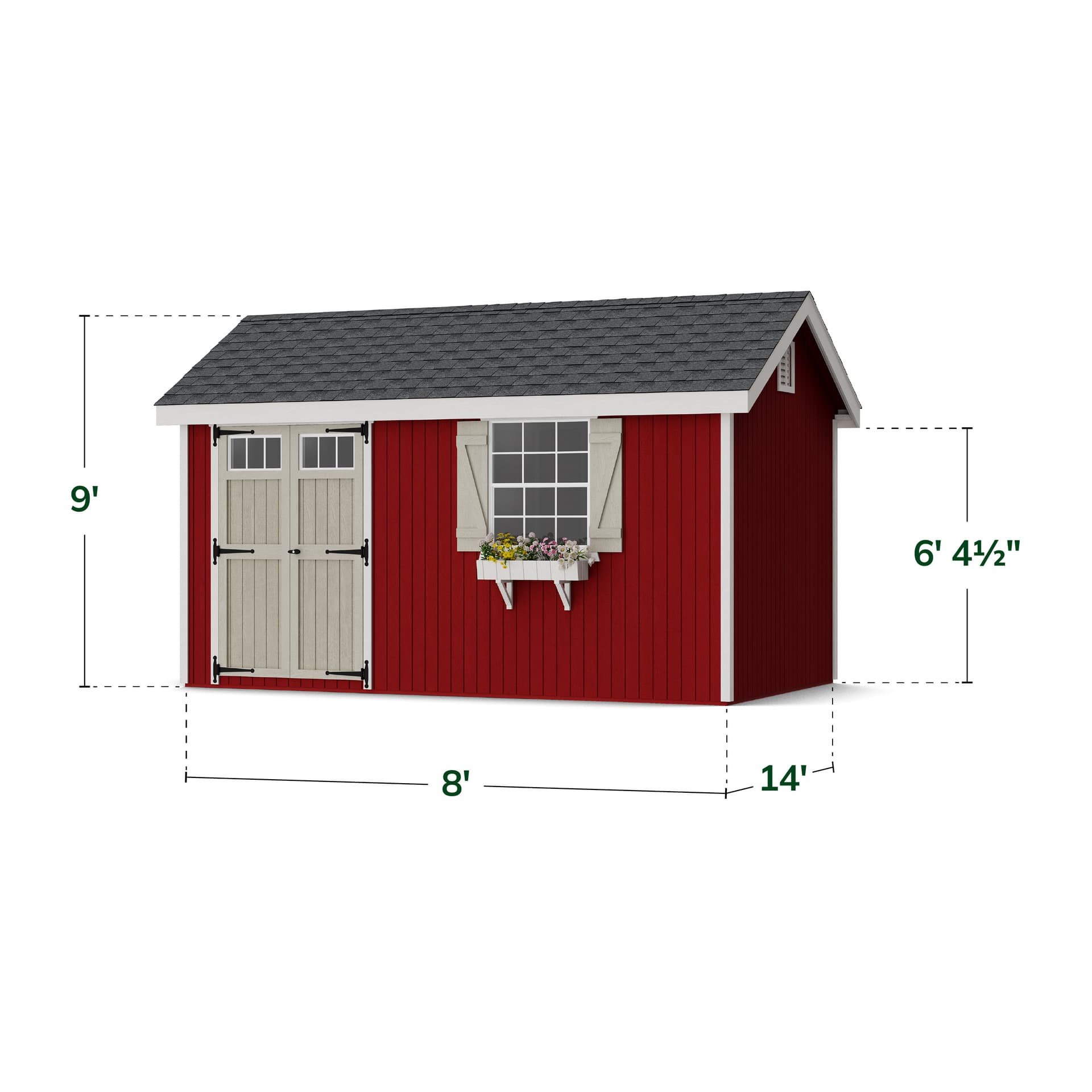 Colonial Pinehurst Shed dimensions