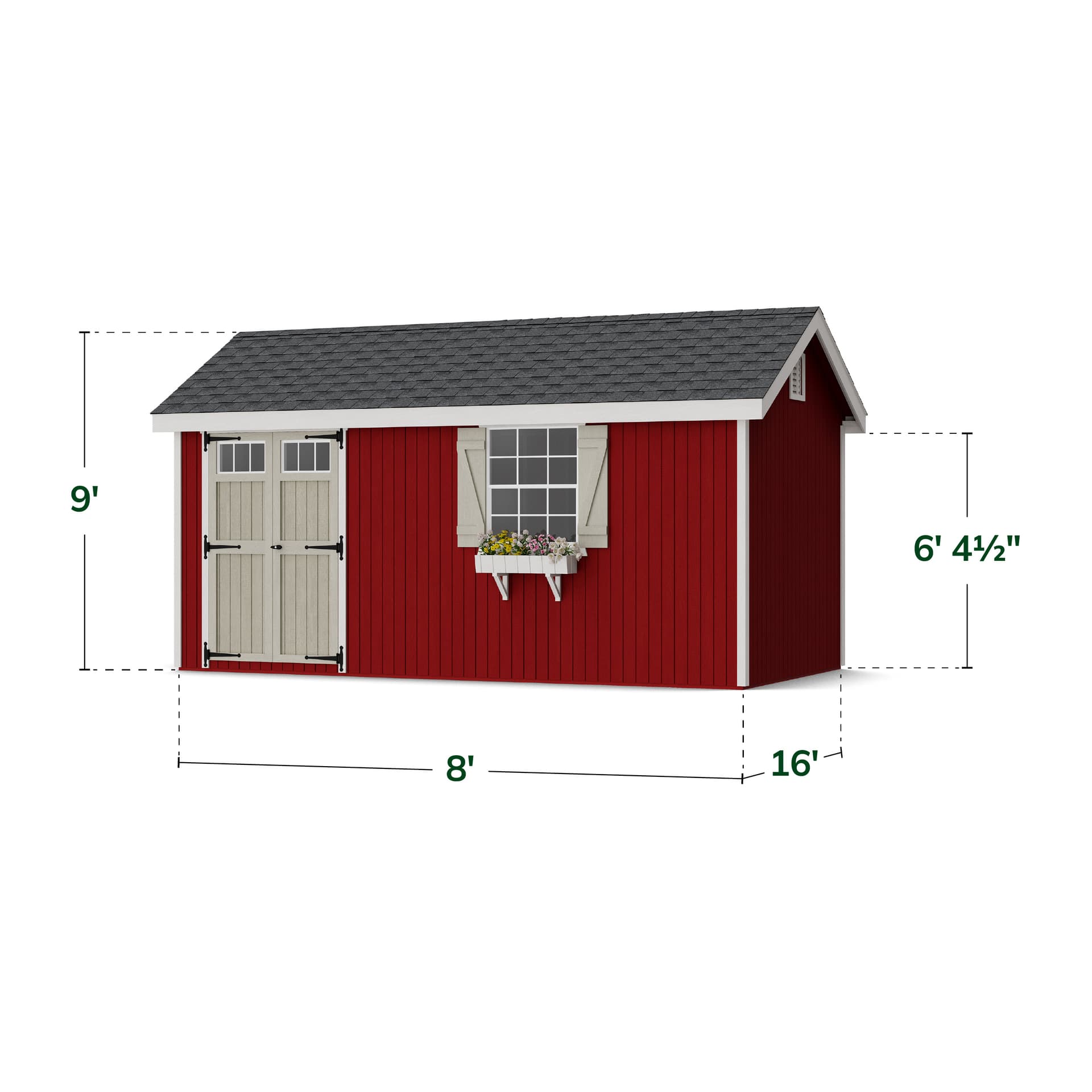 Colonial Pinehurst Shed dimensions