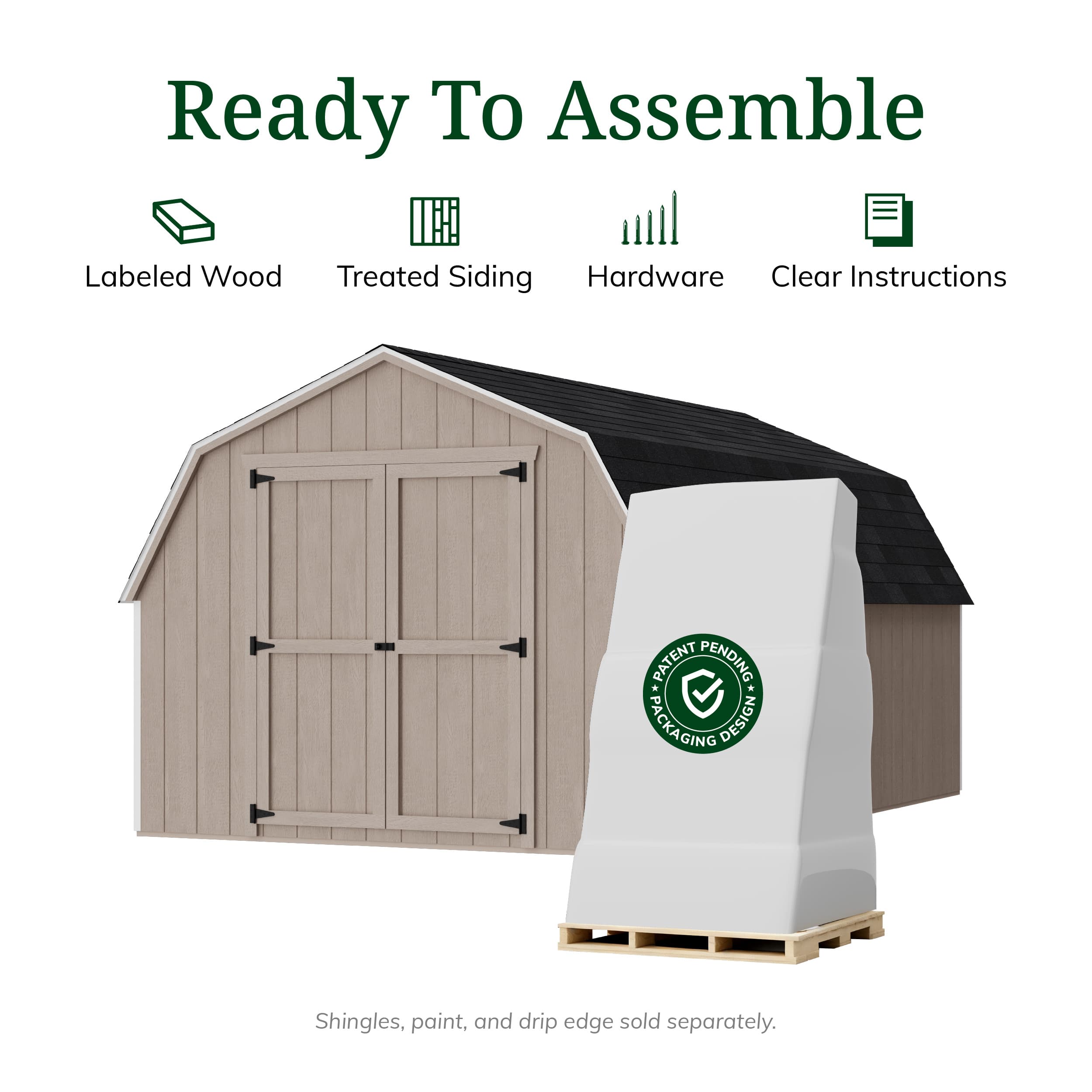 Value Gambrel 4' Barn Shed