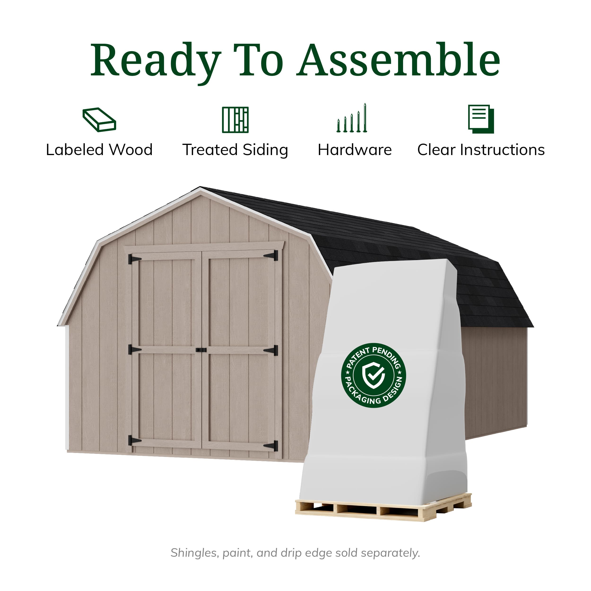 Value Gambrel 4' Barn Shed