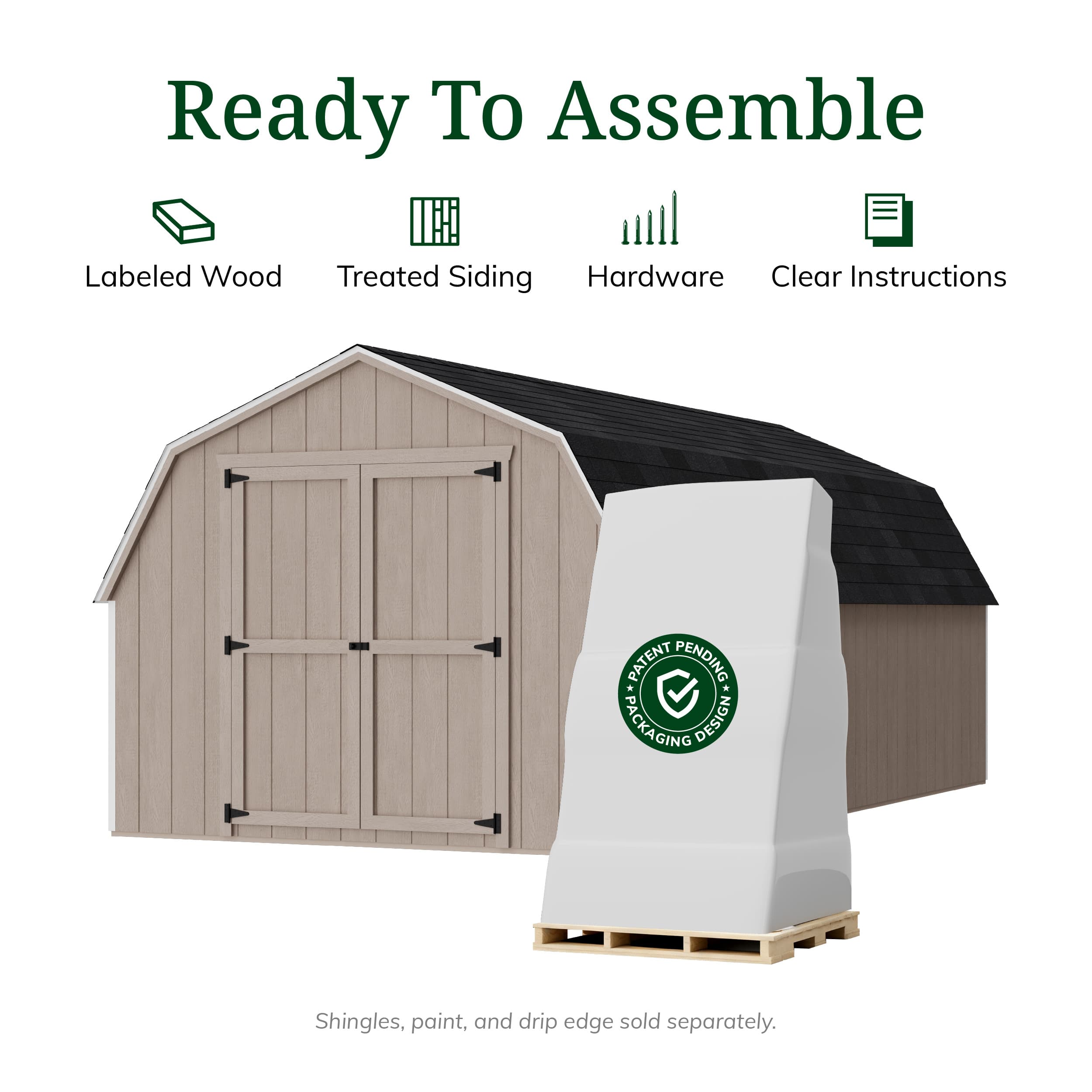 Value Gambrel 4' Barn Shed