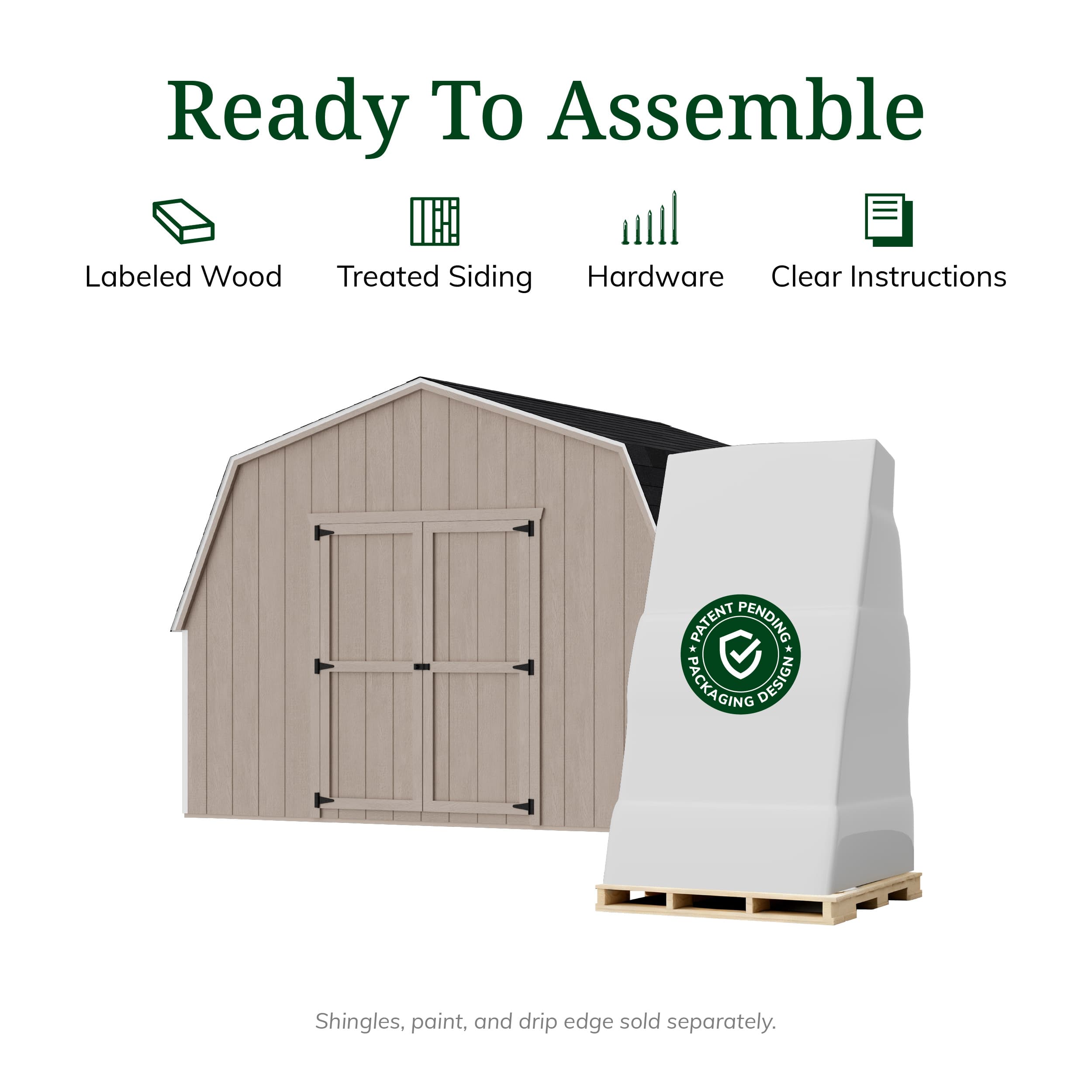 Value Gambrel 4' Barn Shed