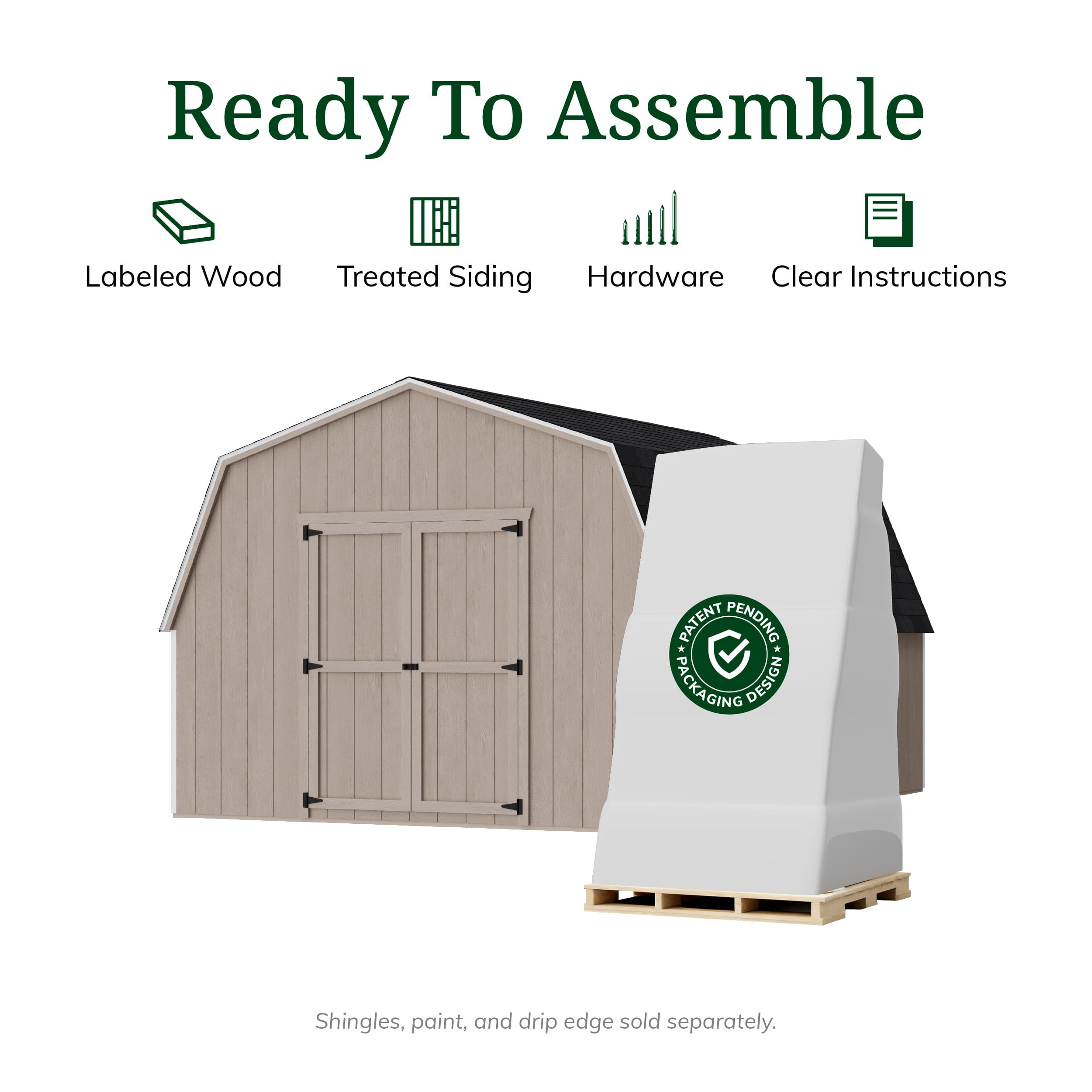 Value Gambrel 4' Barn Shed