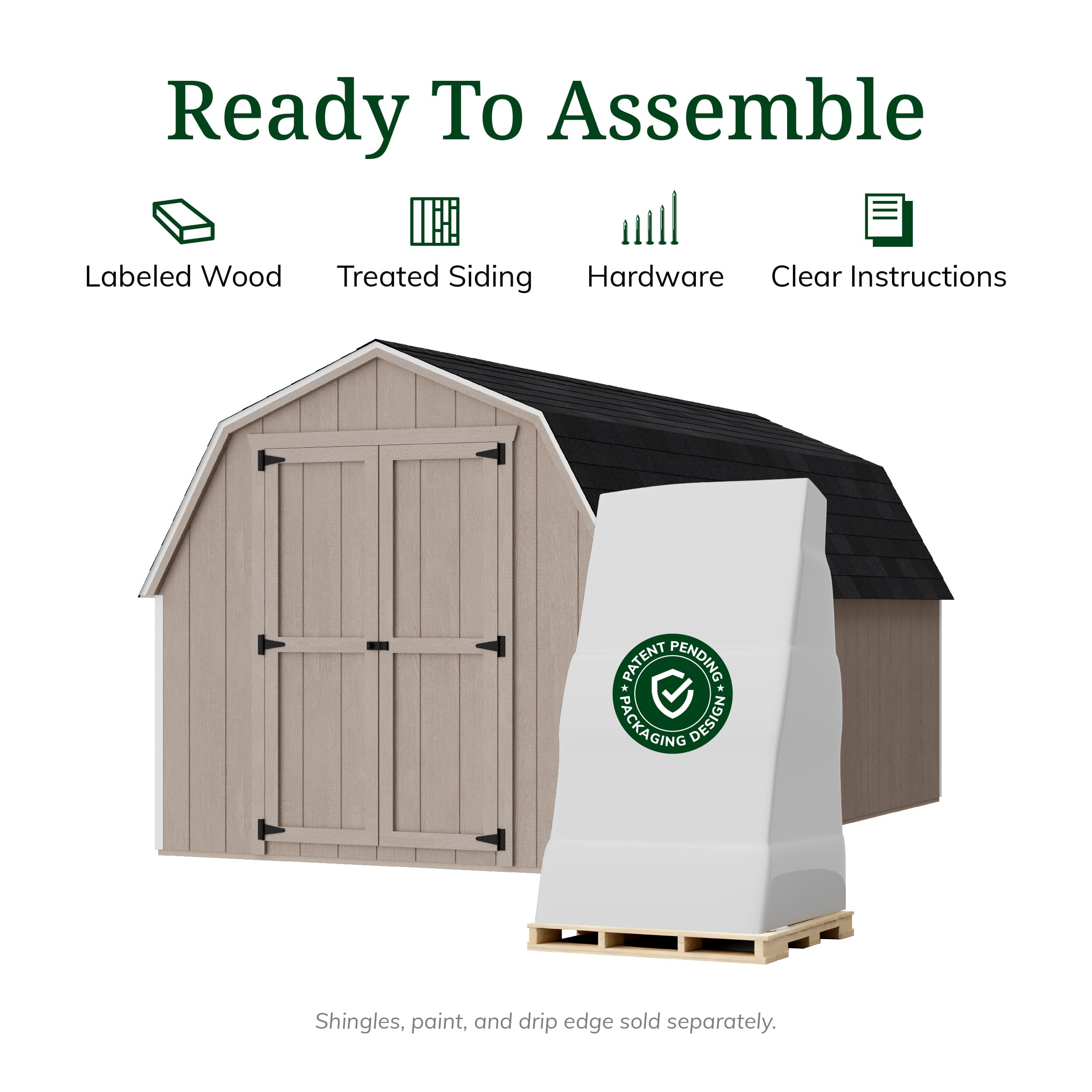 Value Gambrel 4' Barn Shed