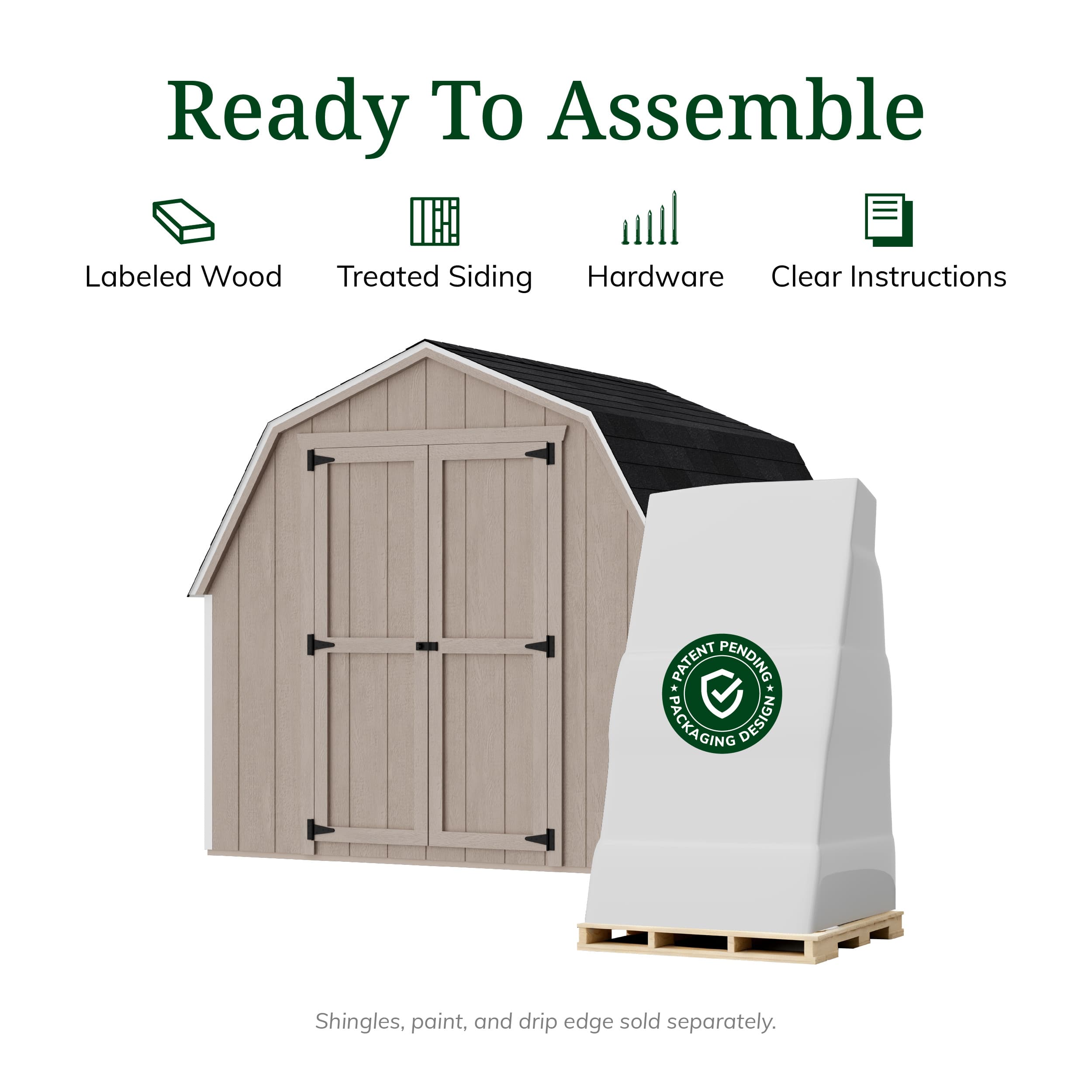 Value Gambrel 4' Barn Shed