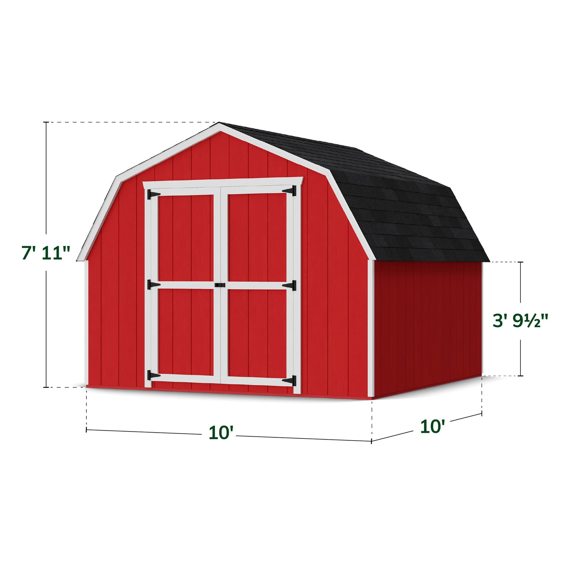 Value Gambrel 4' Barn Shed dimensions
