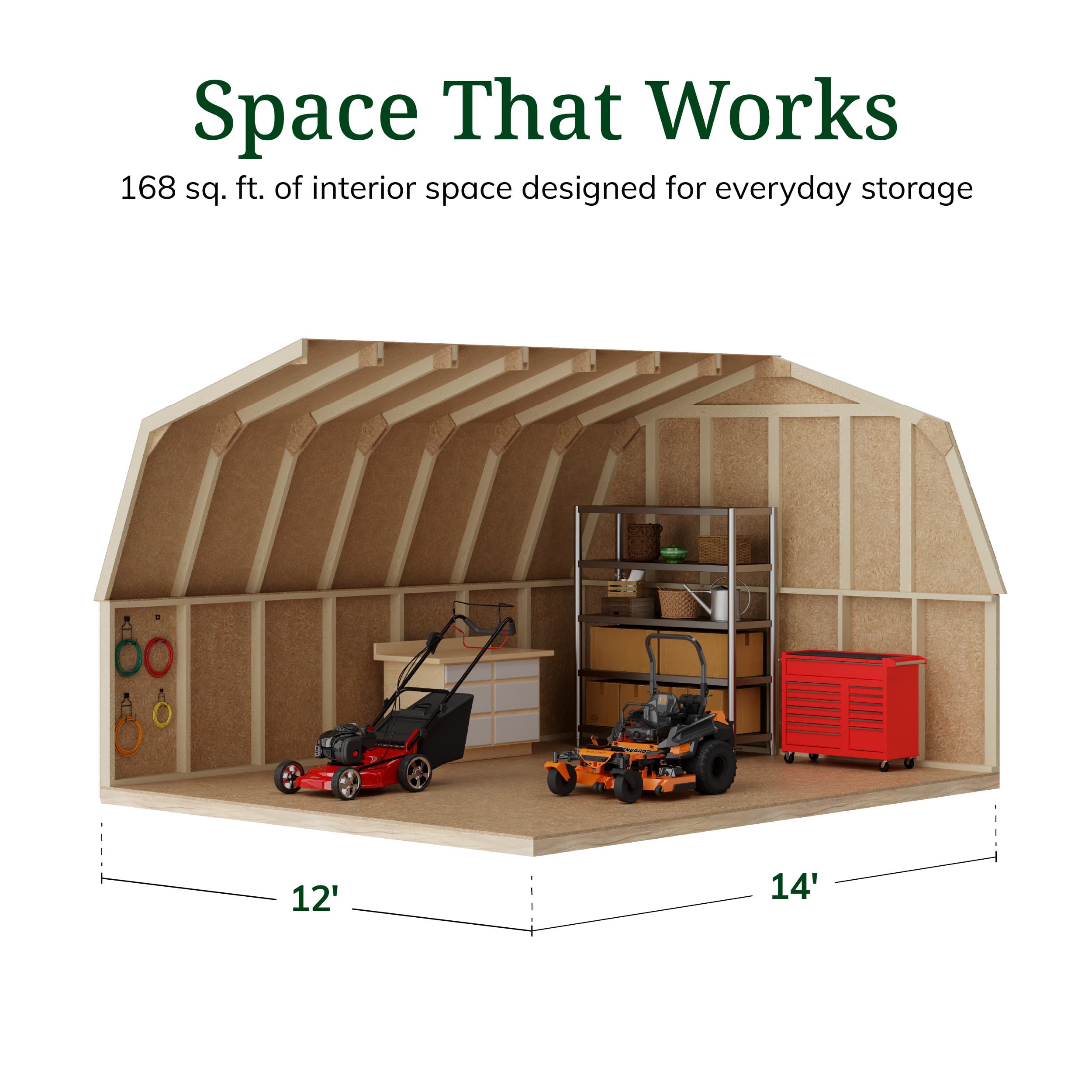 Value Gambrel 4' Barn Shed