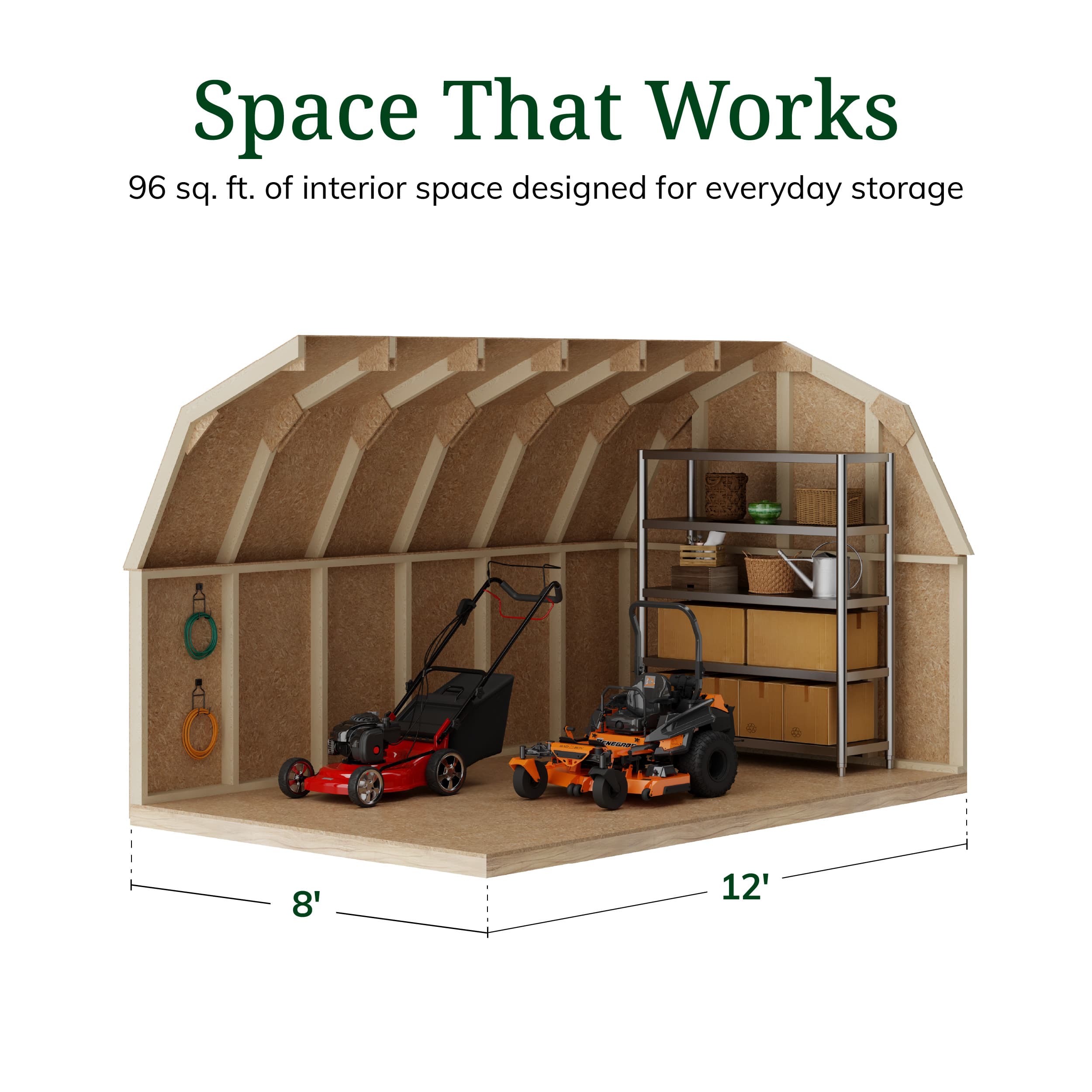 Value Gambrel 4' Barn Shed