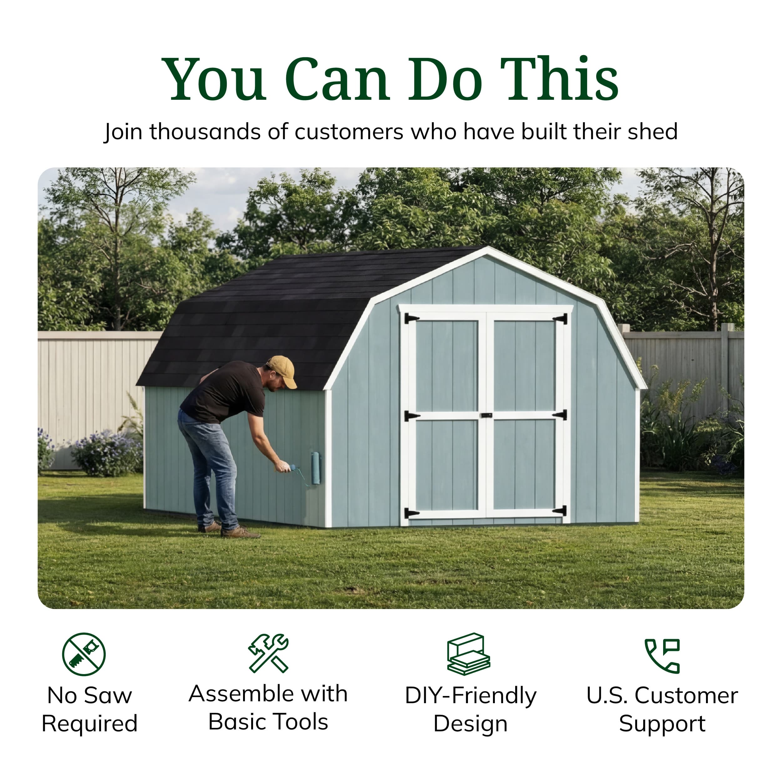 Value Gambrel 4' Barn Shed