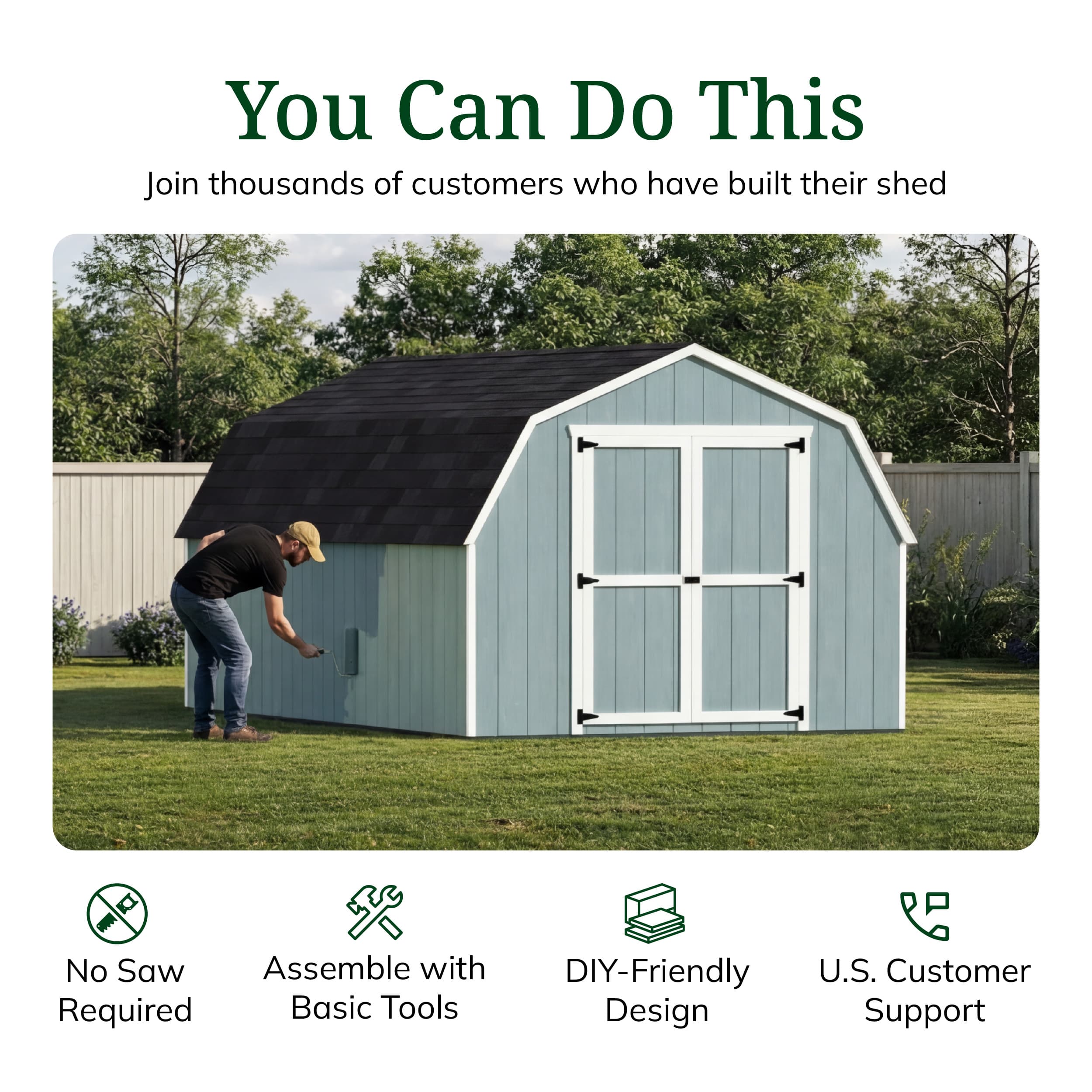 Value Gambrel 4' Barn Shed